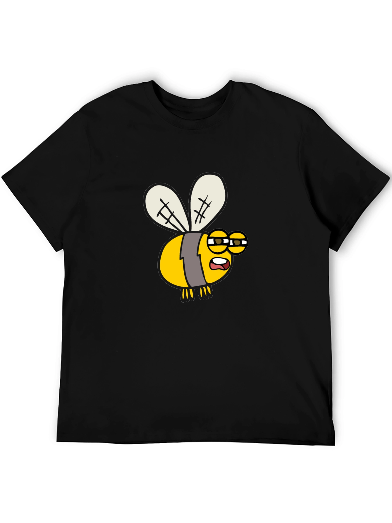 Funny Bee Cartoon Graphic T-Shirt - Soft Cotton Blend