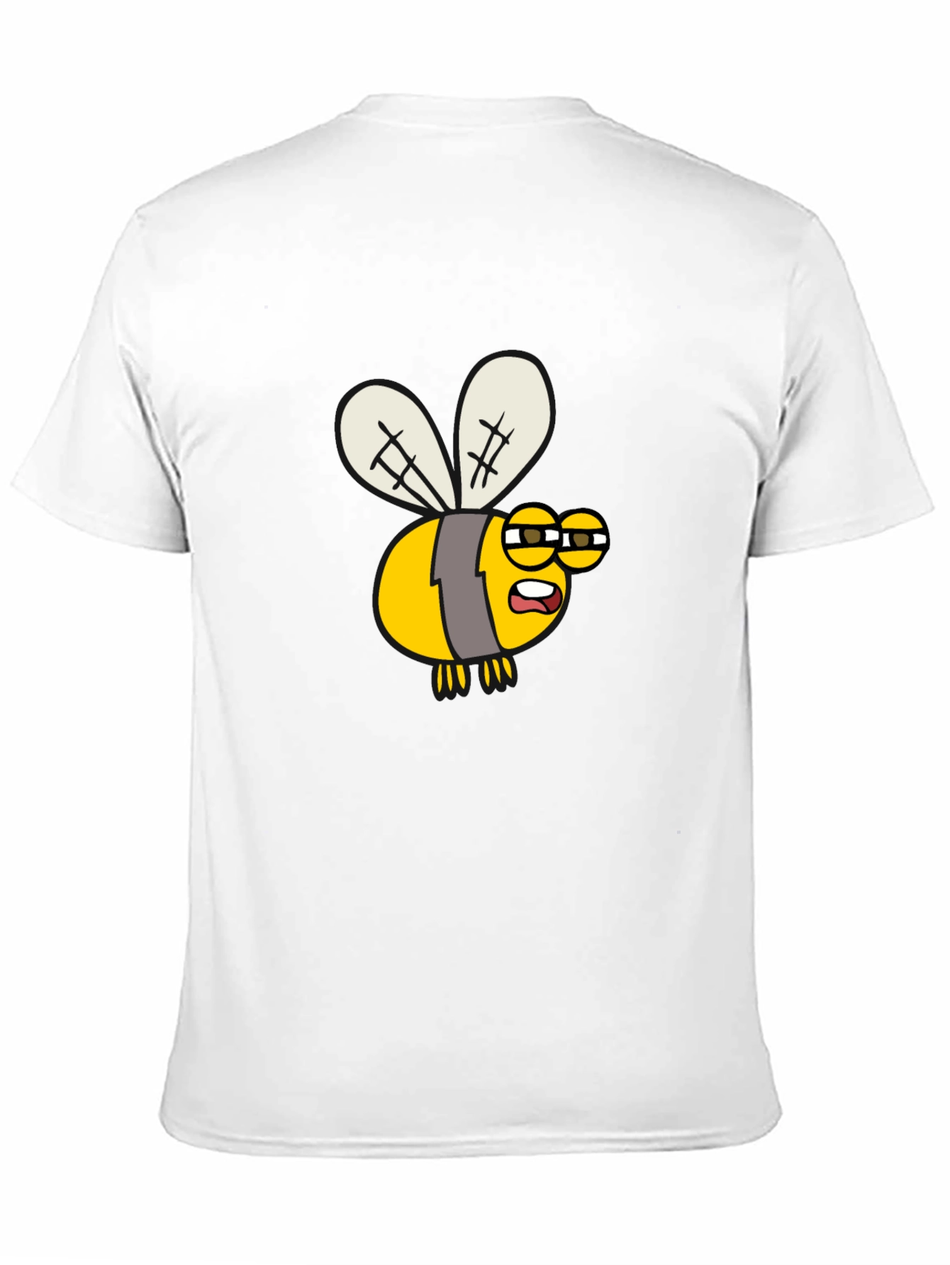 Funny Bee Cartoon Graphic T-Shirt - Soft Cotton Blend