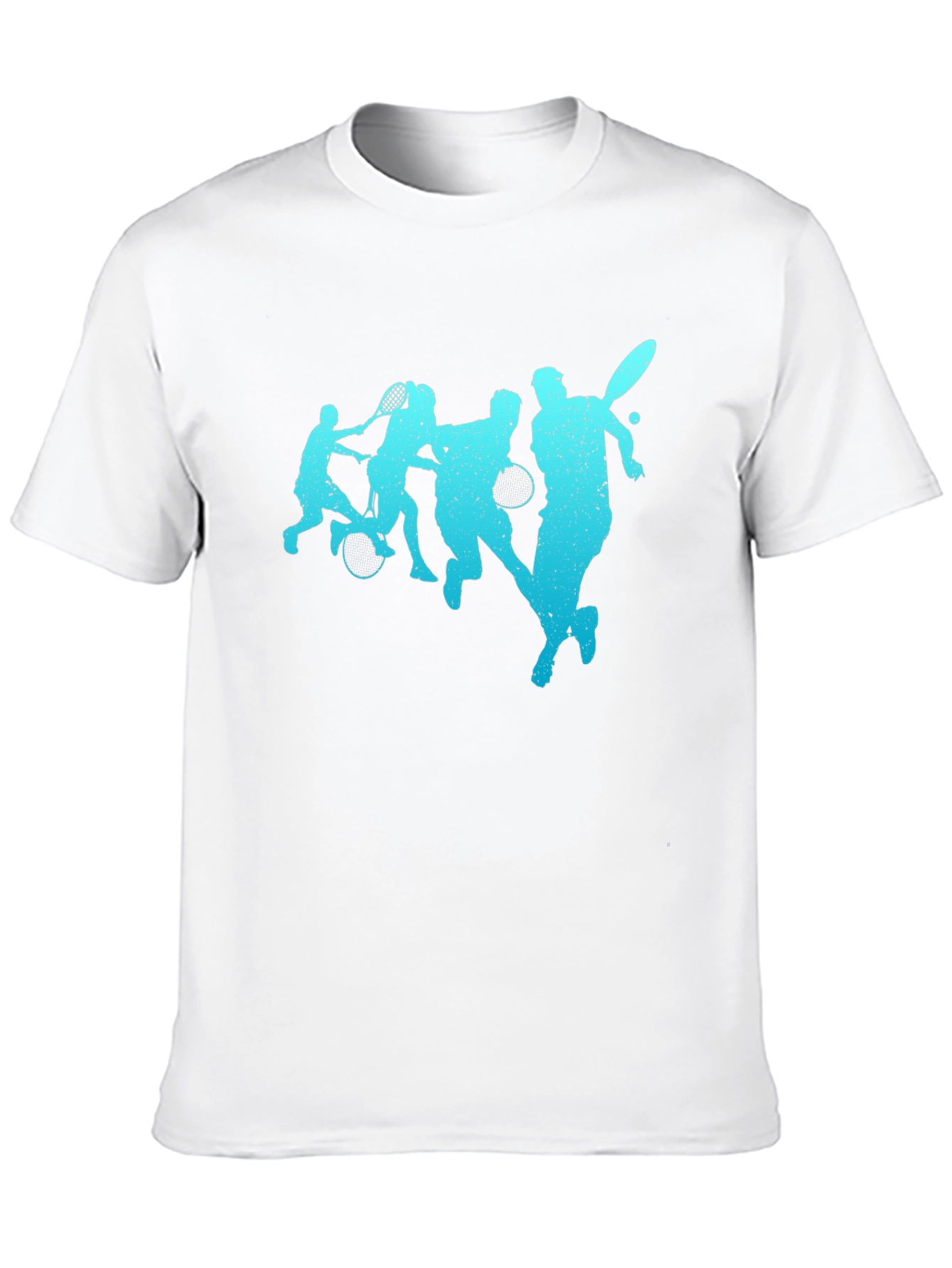 Mens Black Tennis Player Graphic T-Shirt