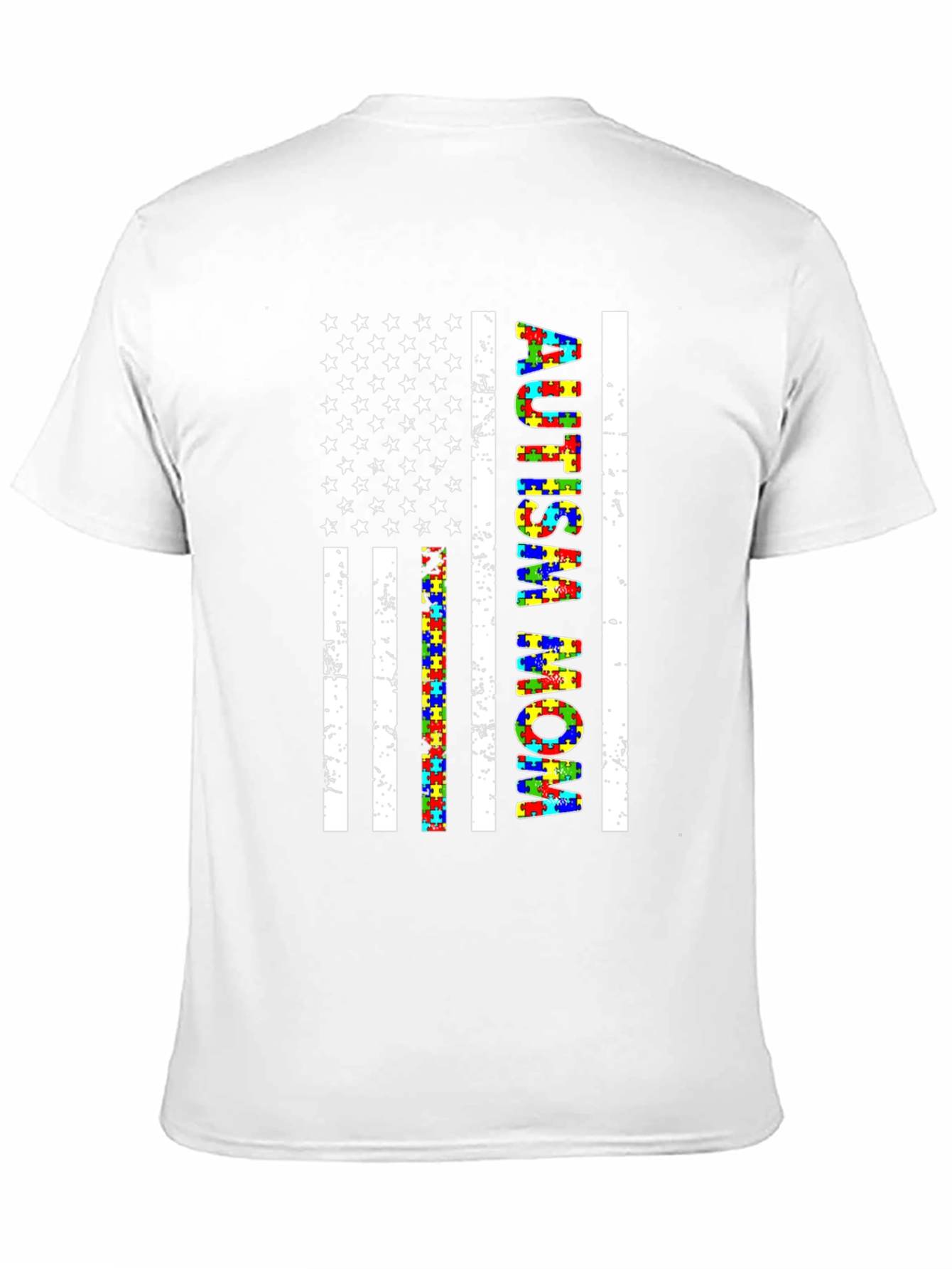 Autism Mom American Flag T-Shirt