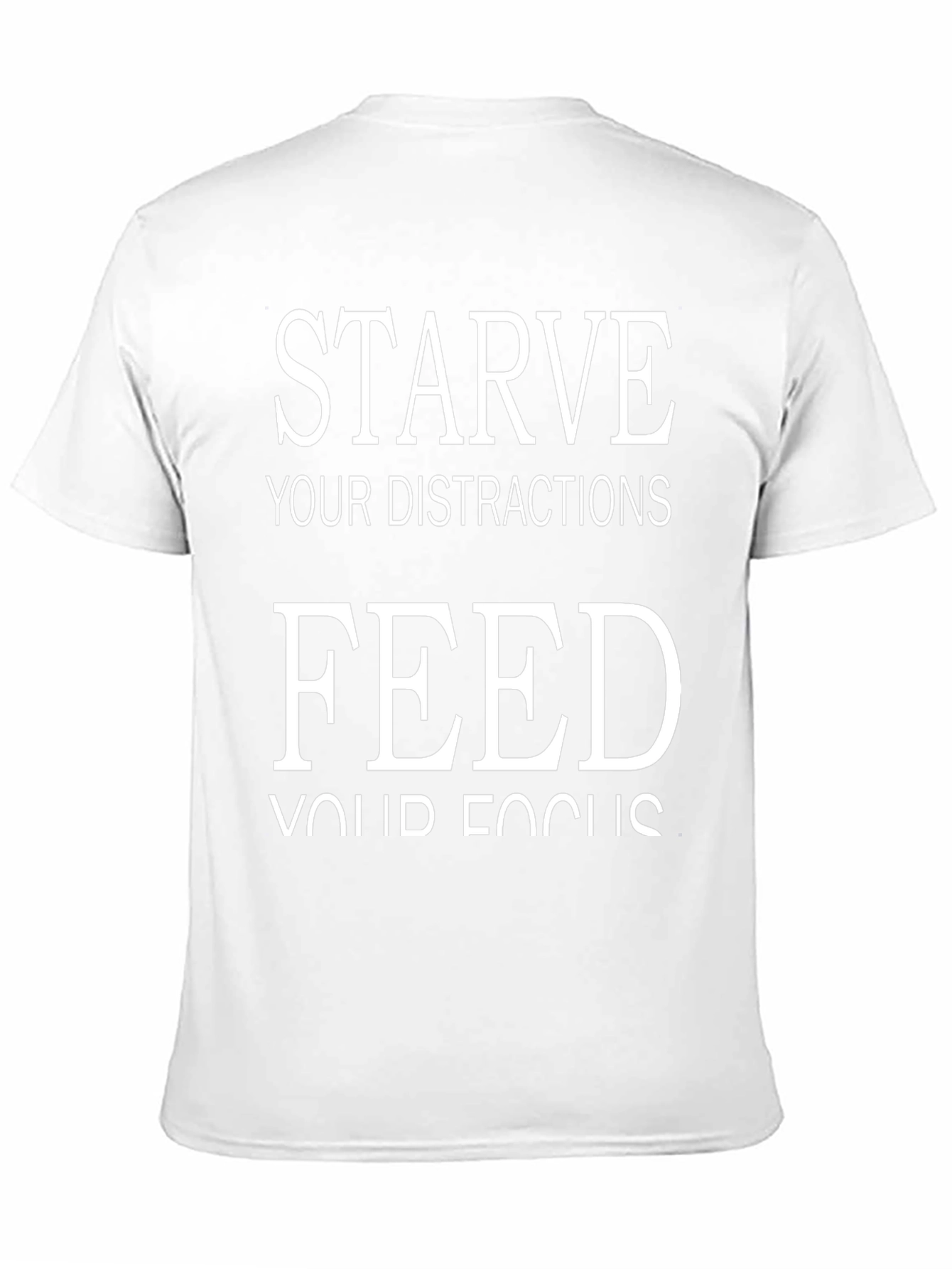 Starve Distractions Feed Focus Black Graphic Tee