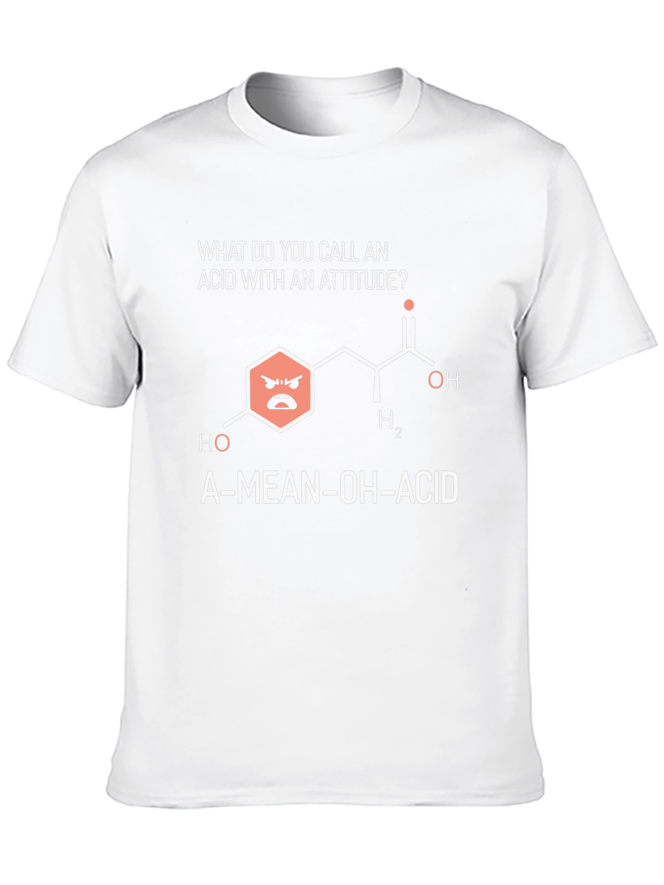 Funny Chemistry T-Shirt - A-Mean-OH-Acid Joke Tee