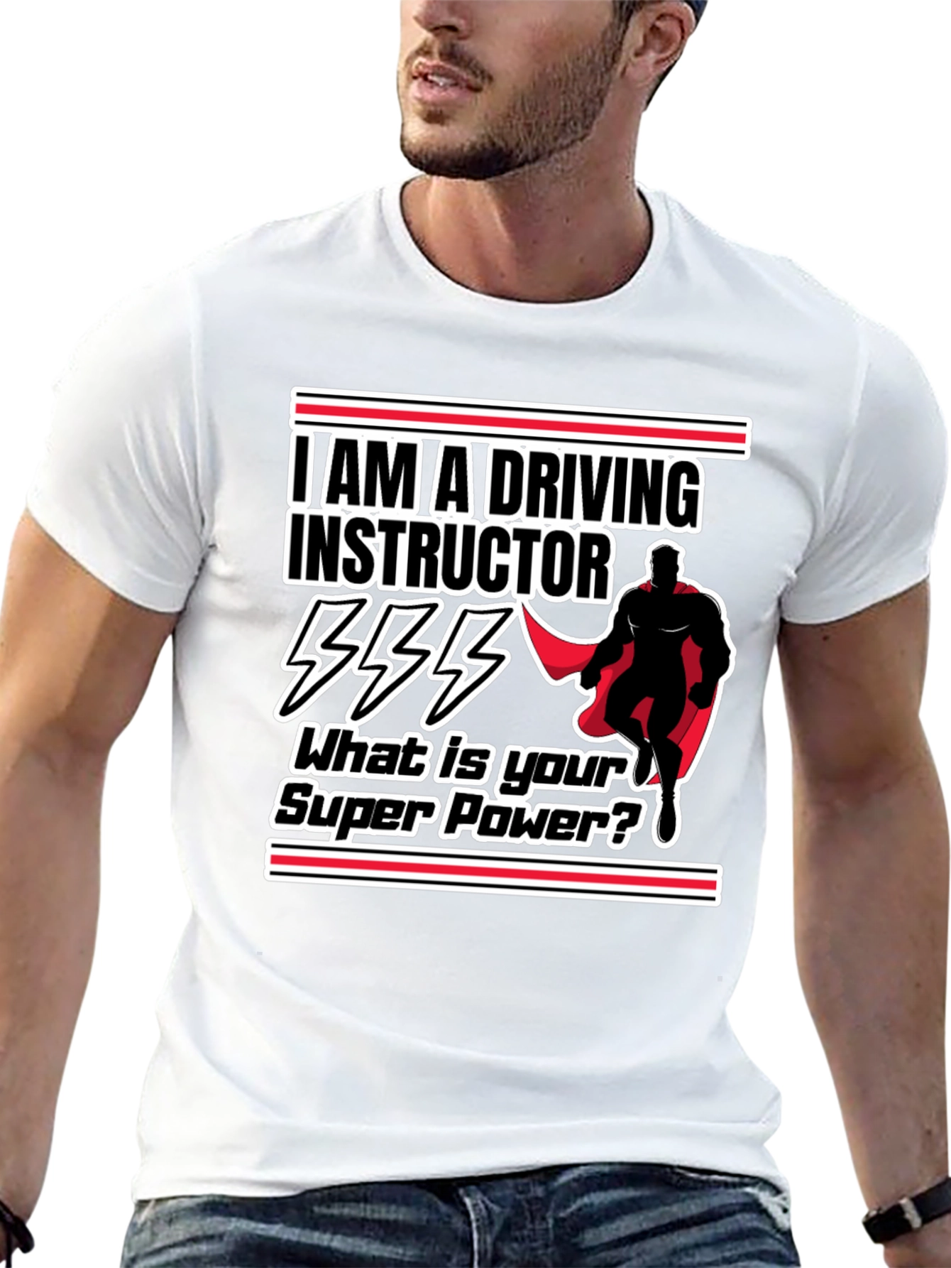 Driving Instructor Super Power Graphic T-Shirt