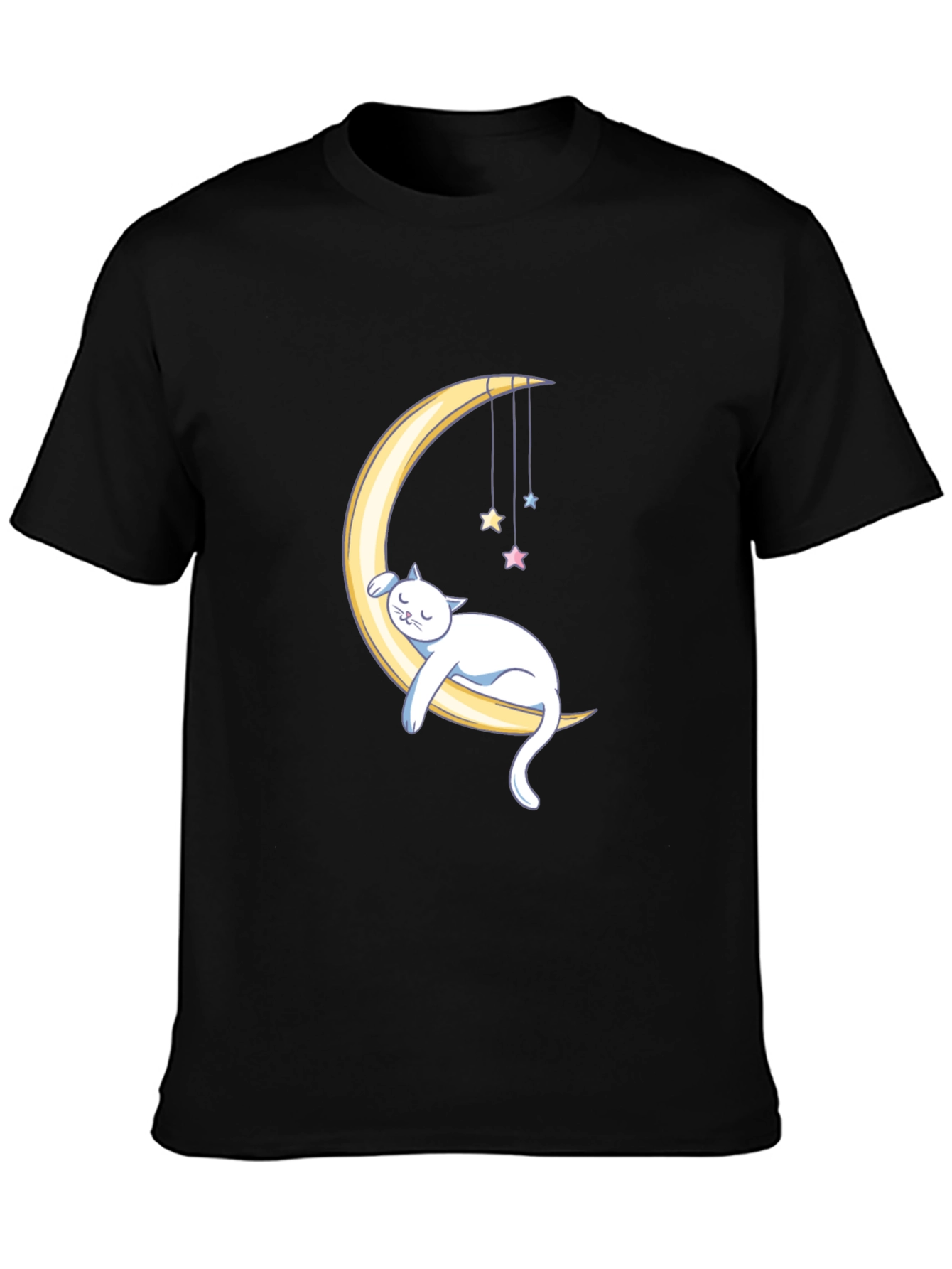 Dreamy Cat Moon Graphic T-Shirt
