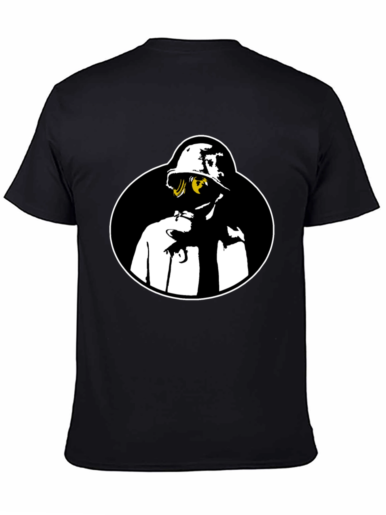 Gas Mask Graphic Tee - Black Crew Neck Shirt