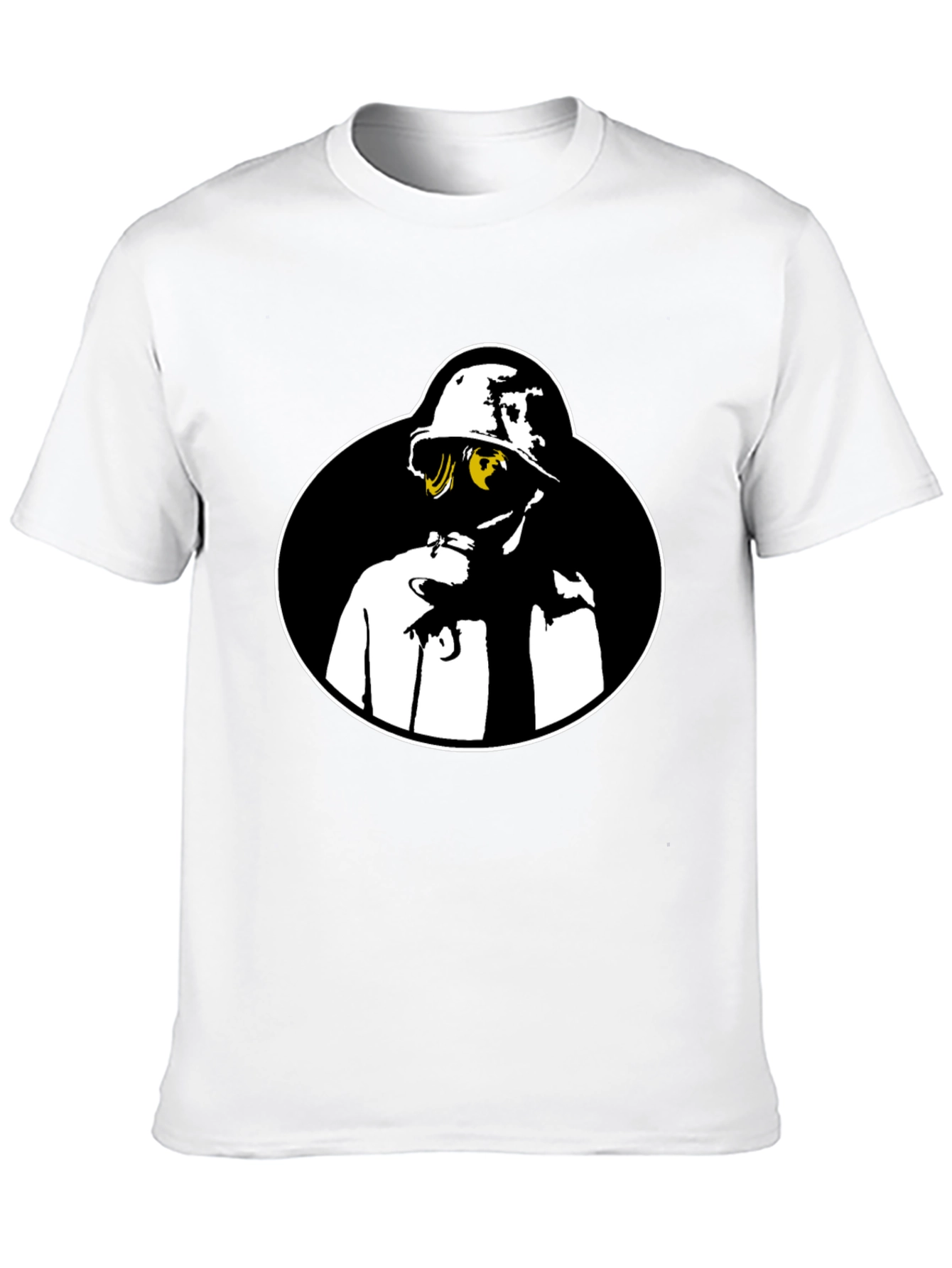Gas Mask Graphic Tee - Black Crew Neck Shirt