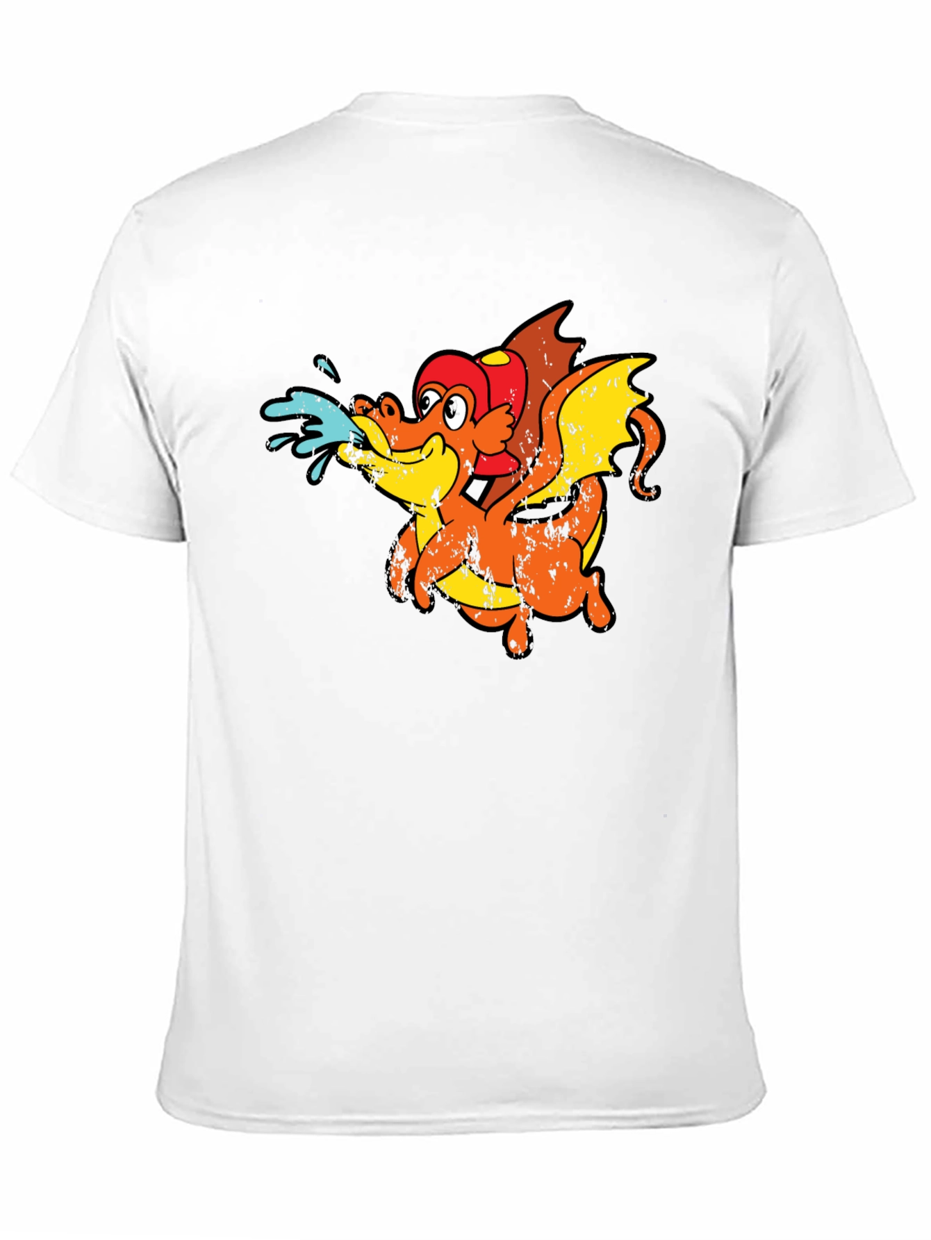 Dragon Firefighter Cartoon T-Shirt