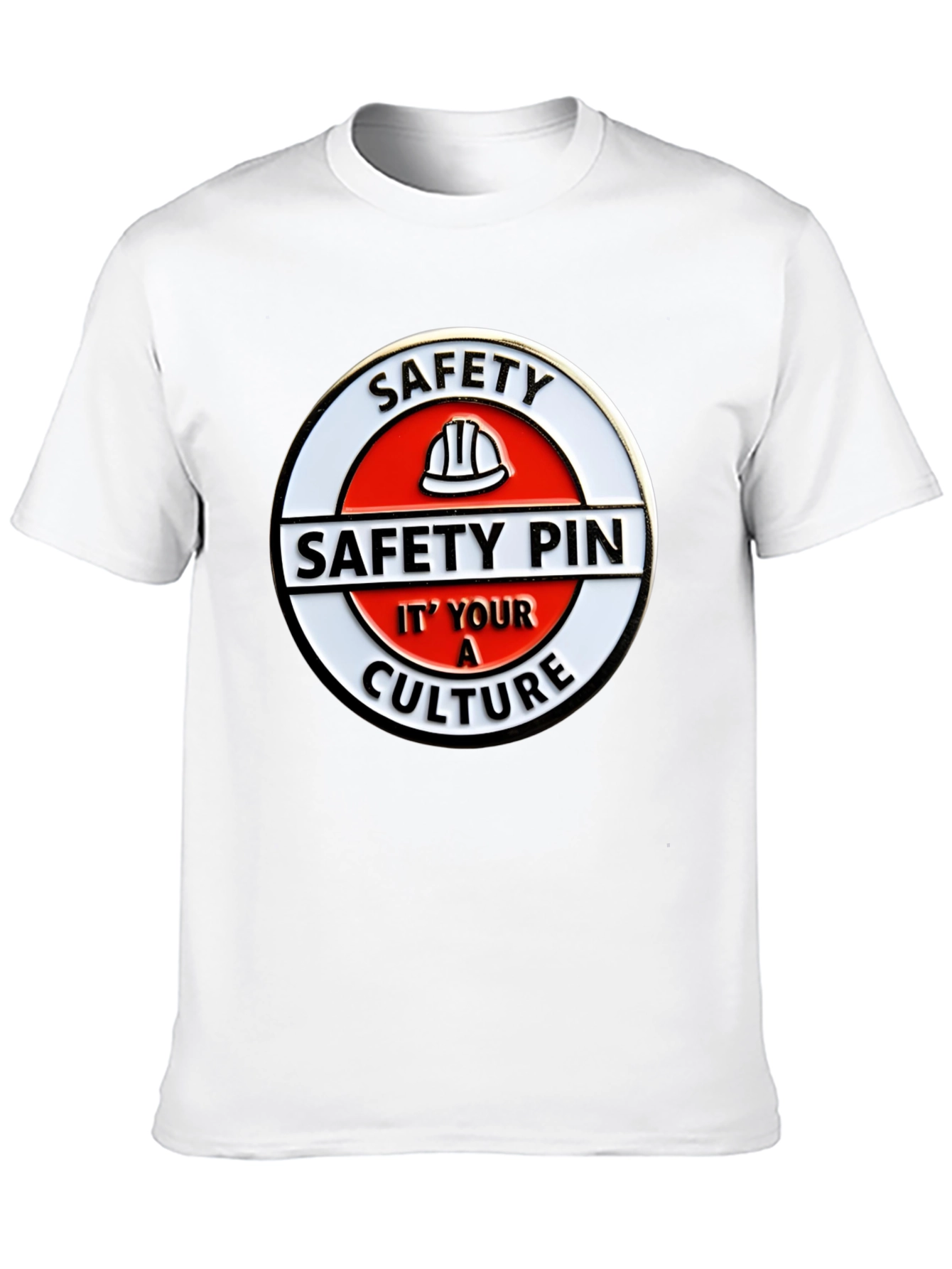 Safety Pin Culture Graphic Tee - Black