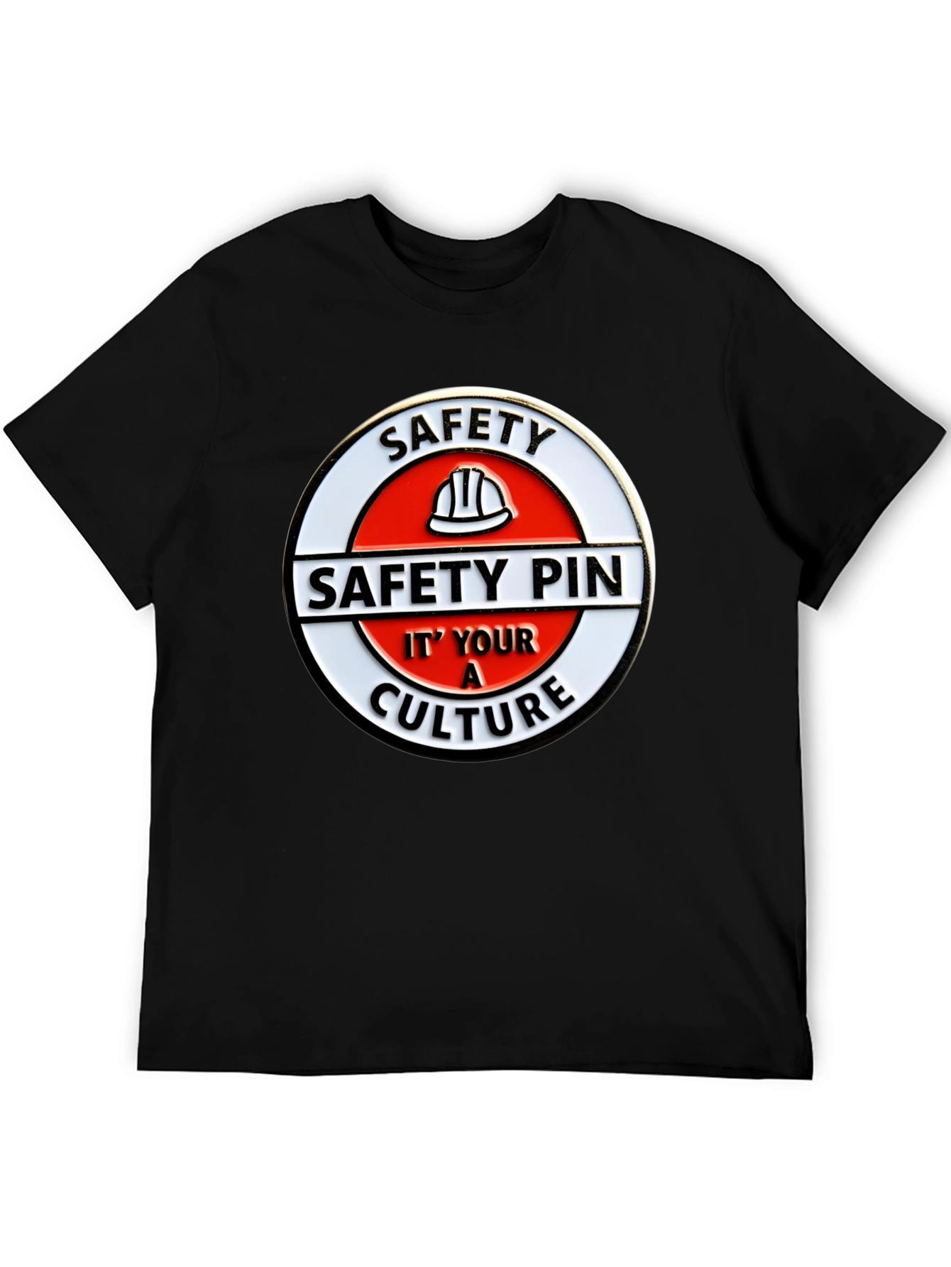 Safety Pin Culture Graphic Tee - Black