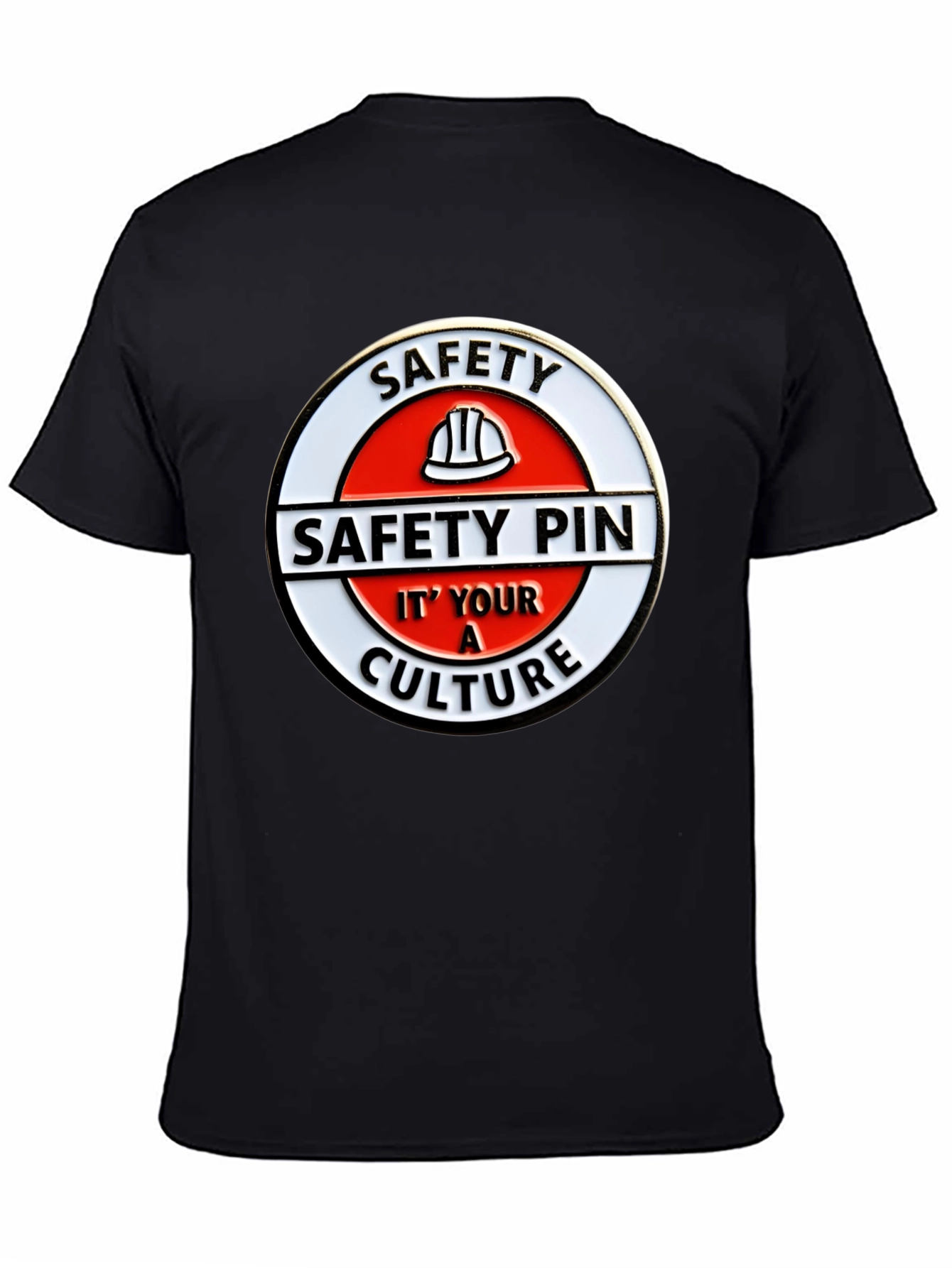 Safety Pin Culture Graphic Tee - Black