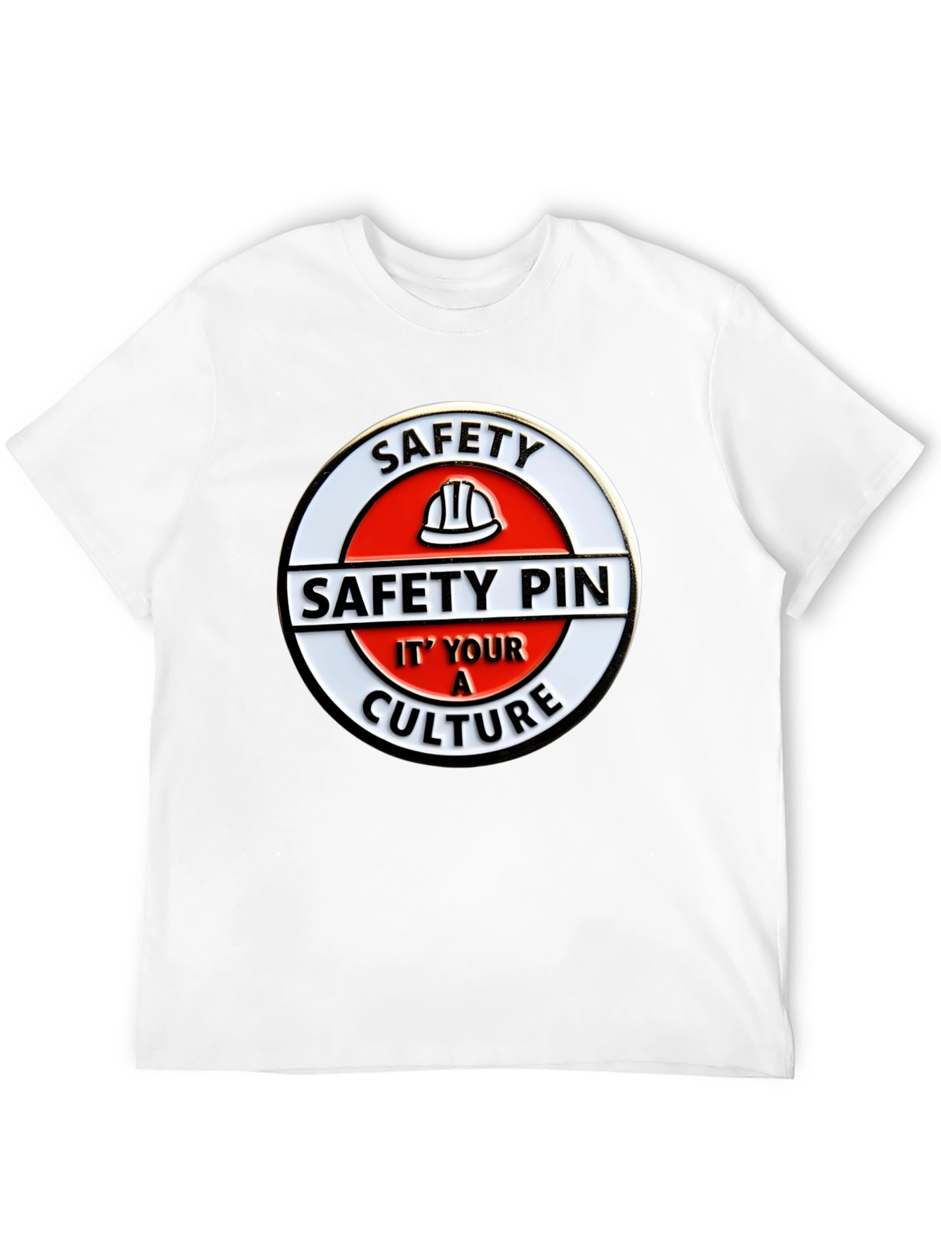 Safety Pin Culture Graphic Tee - Black