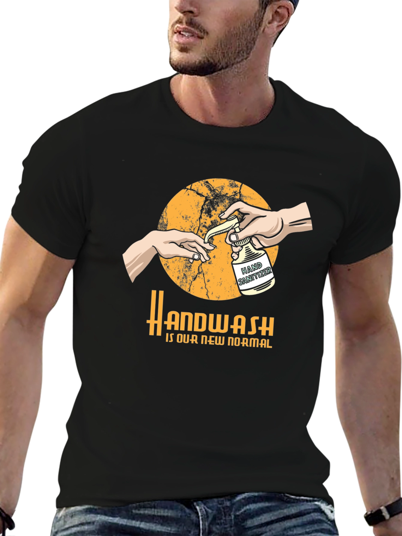 Handwash is Our New Normal Black T-Shirt