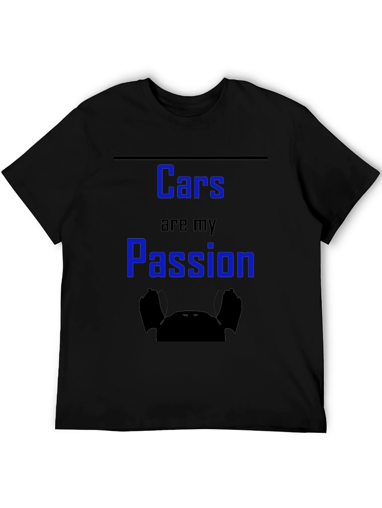 Cars are My Passion Black T-Shirt