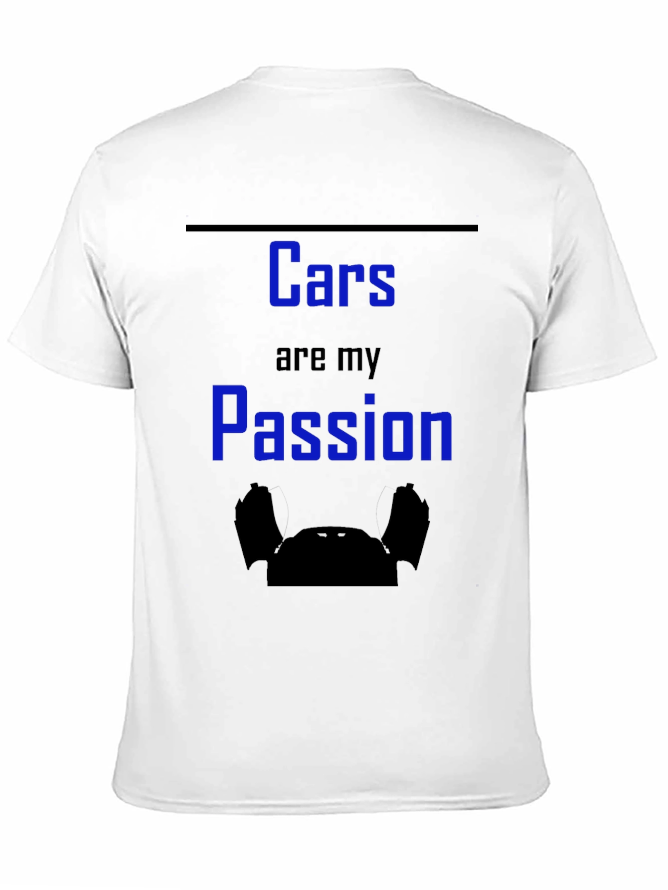 Cars are My Passion Black T-Shirt