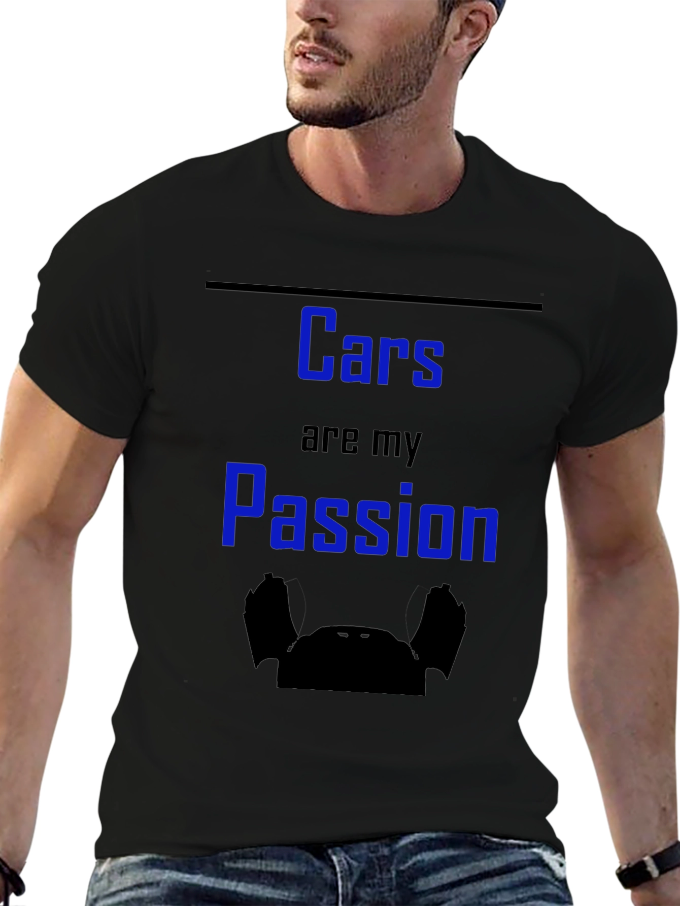 Cars are My Passion Black T-Shirt