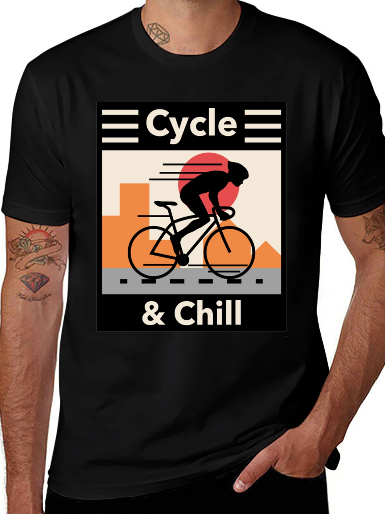 Cycle & Chill T-Shirt - Bike Lover Tee