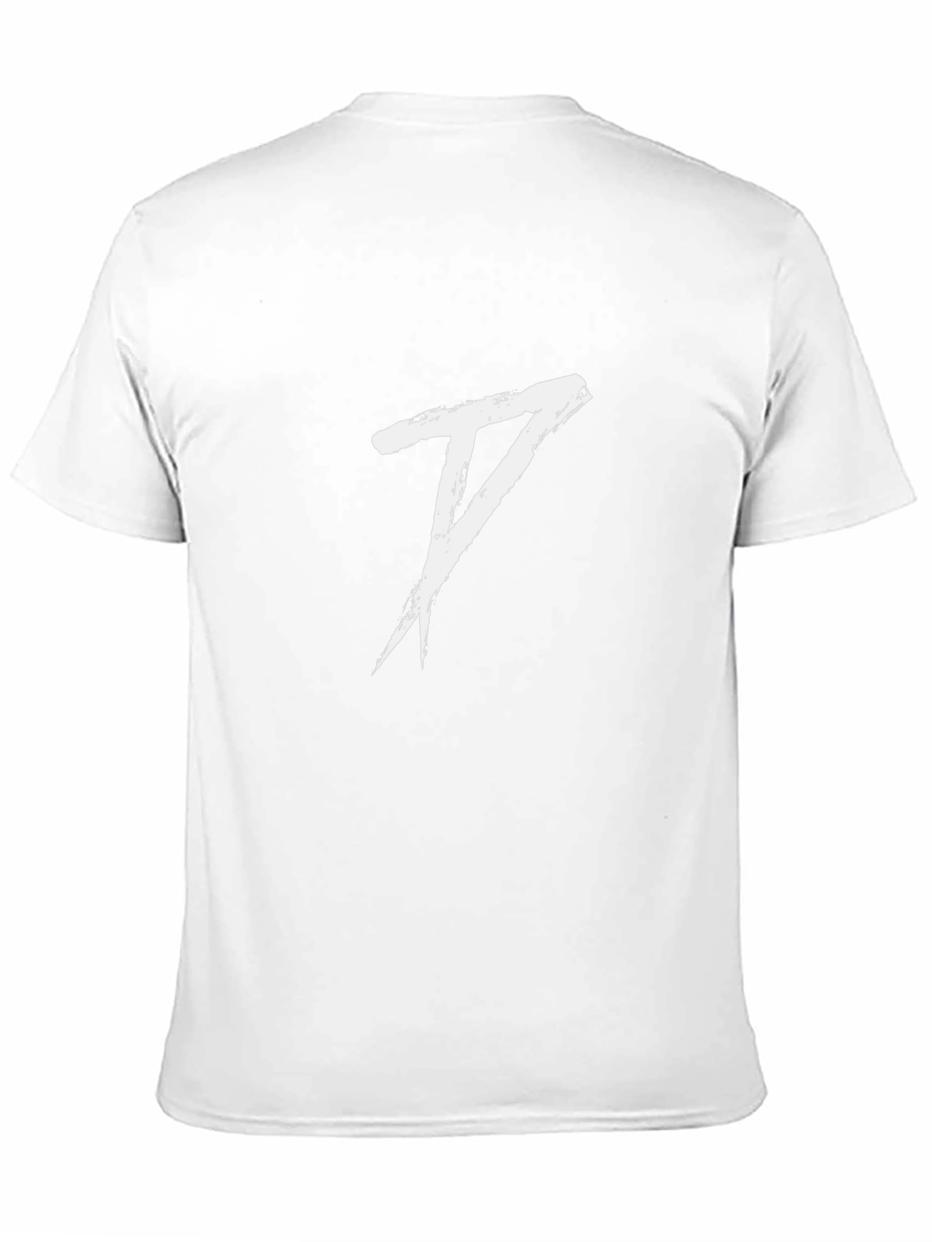Mens Black Graphic Tee - Brush Stroke Design