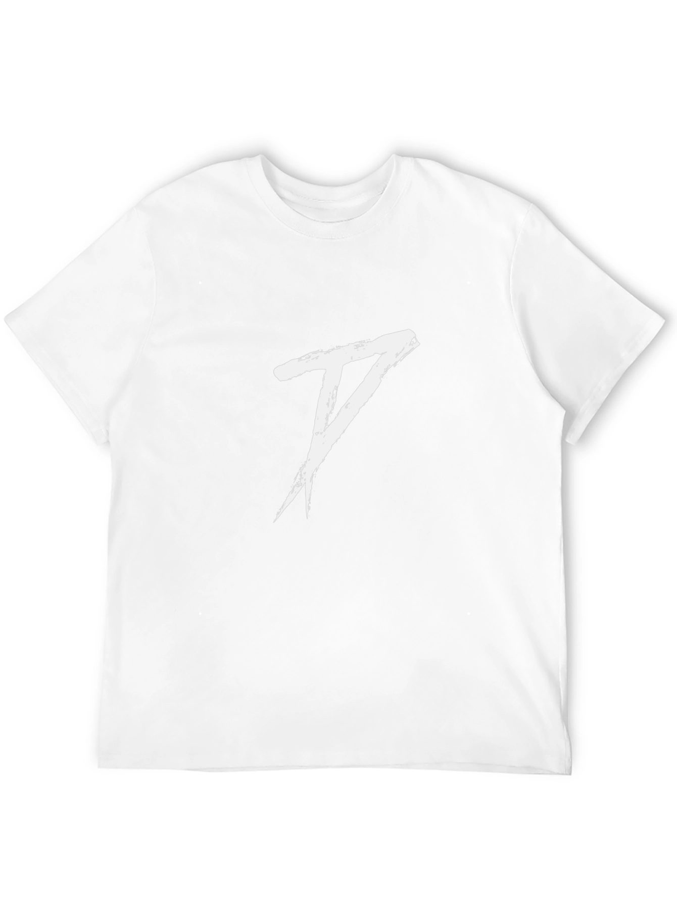 Mens Black Graphic Tee - Brush Stroke Design