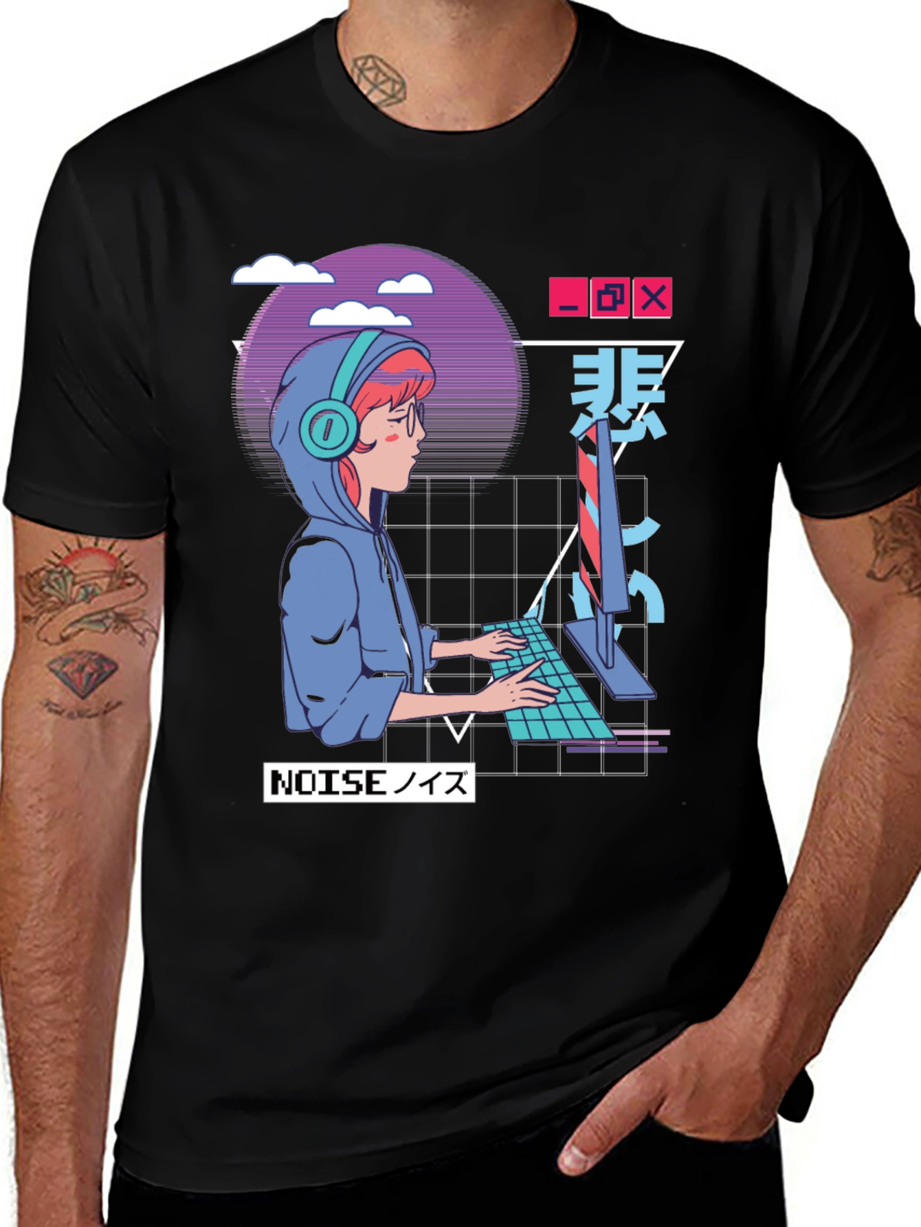 Gamer Girl Aesthetic Black T-Shirt