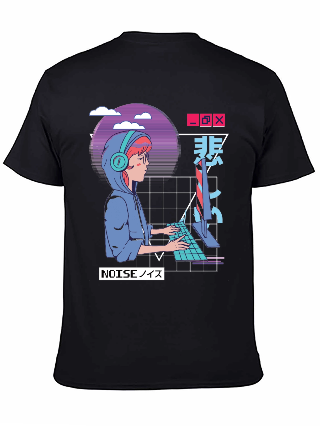 Gamer Girl Aesthetic Black T-Shirt