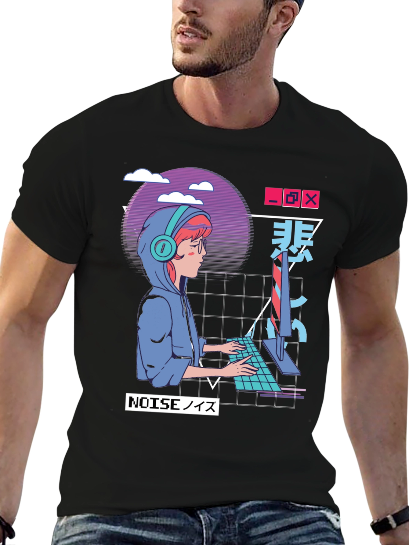 Gamer Girl Aesthetic Black T-Shirt