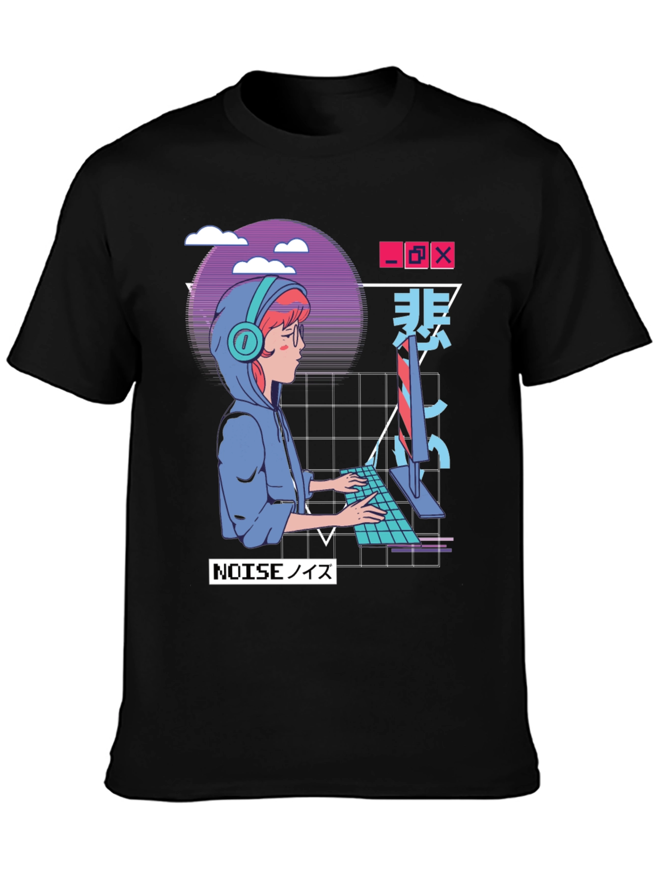 Gamer Girl Aesthetic Black T-Shirt
