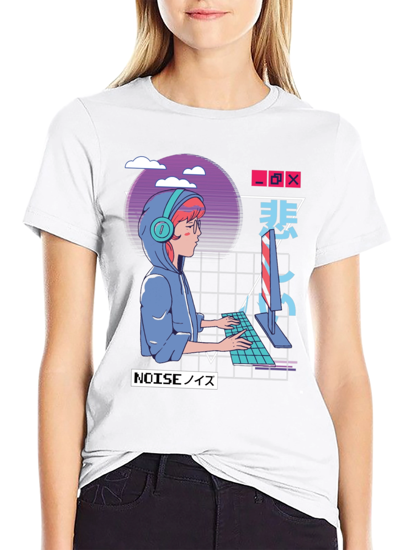 Gamer Girl Aesthetic Black T-Shirt