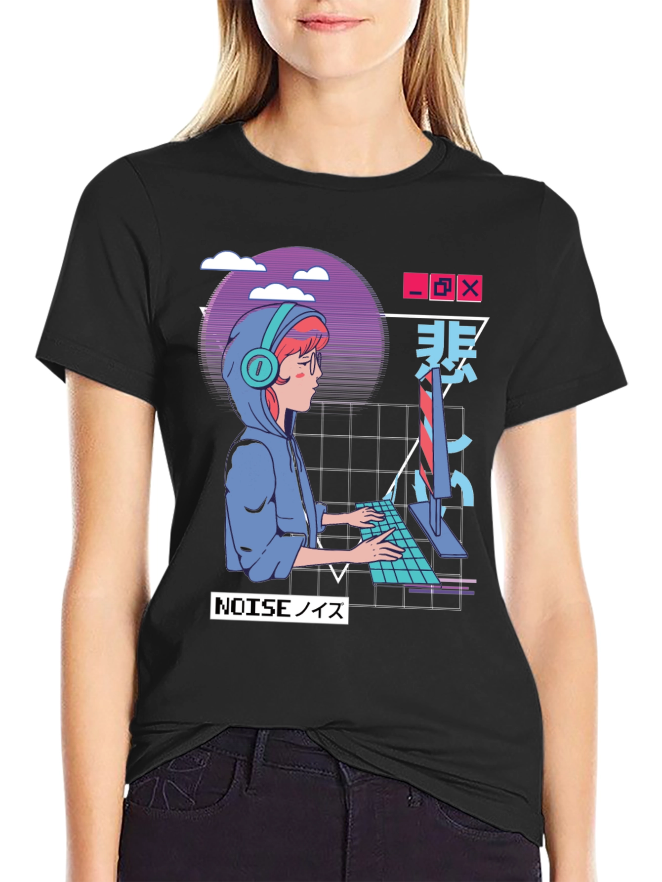 Gamer Girl Aesthetic Black T-Shirt