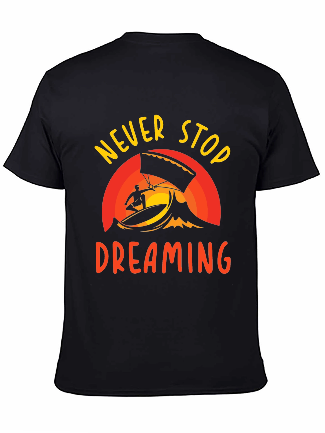 Never Stop Dreaming Black Graphic Tee