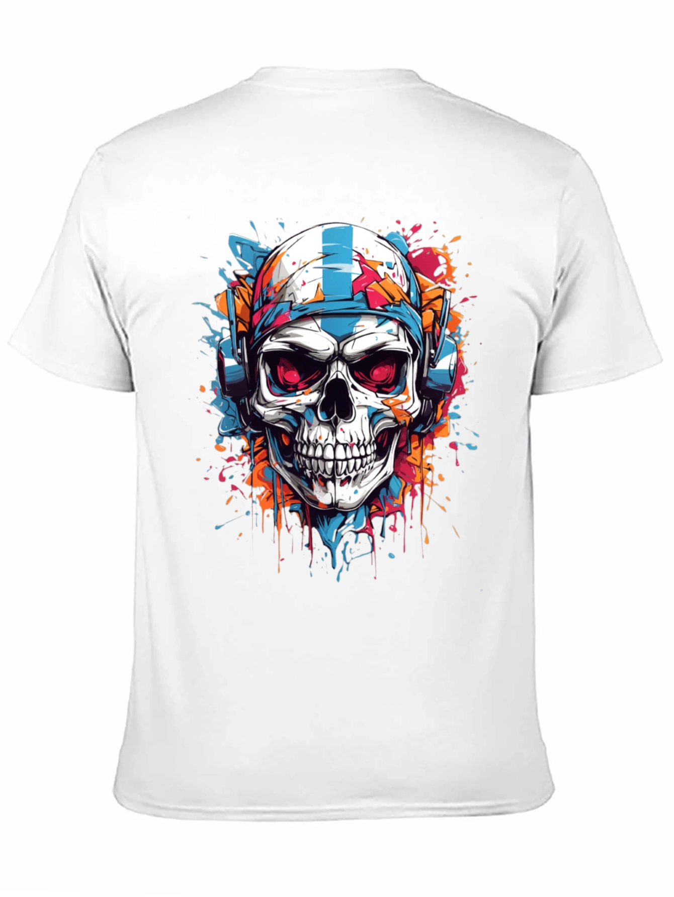 Skull Graphic Tee - DJ Skull with Headphones