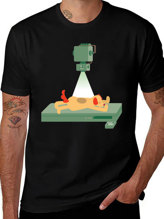 Funny Dog X-Ray Black T-Shirt - Novelty Vet Humor Tee