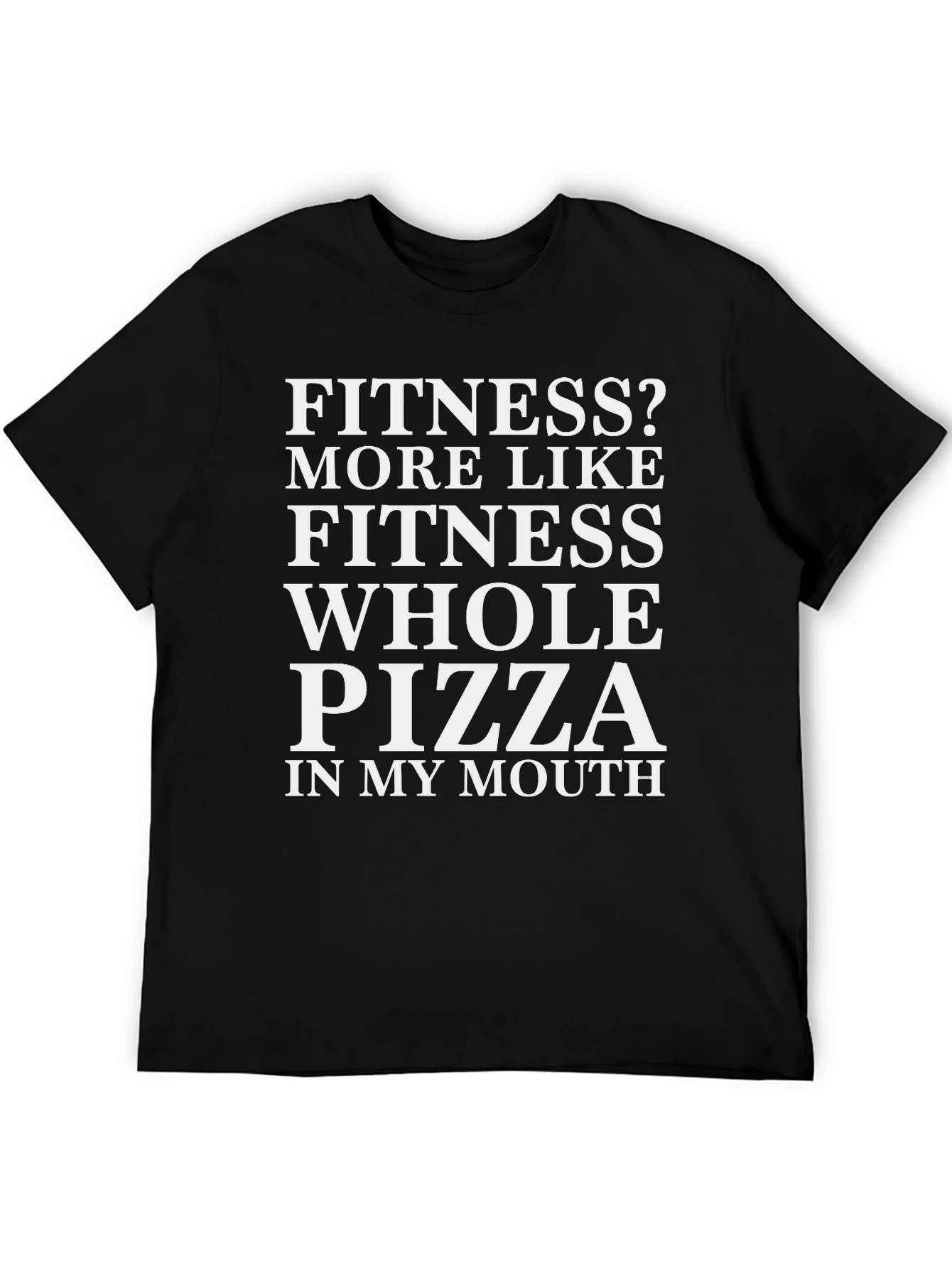 Fitness Whole Pizza Graphic Tee - Black