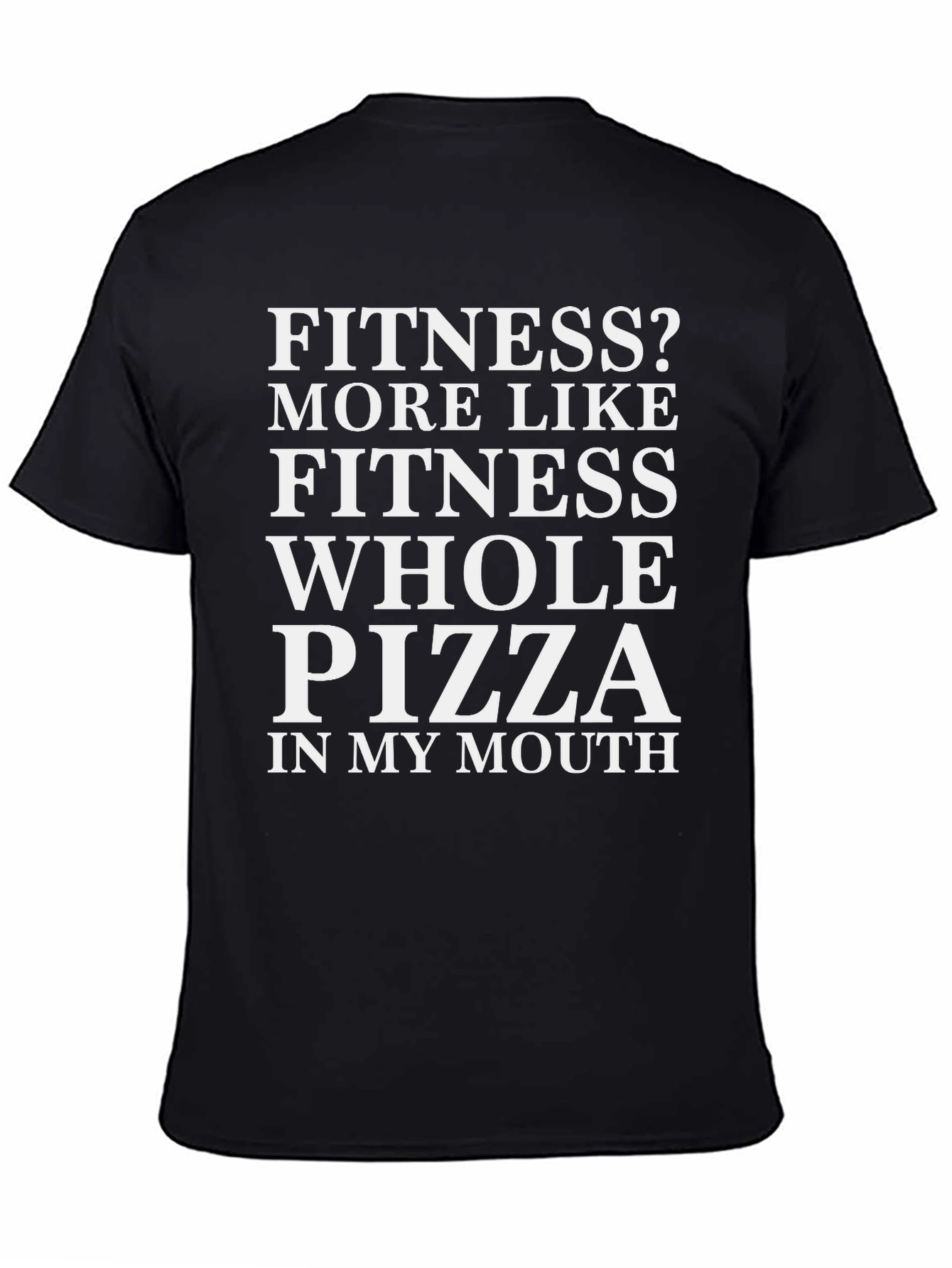 Fitness Whole Pizza Graphic Tee - Black