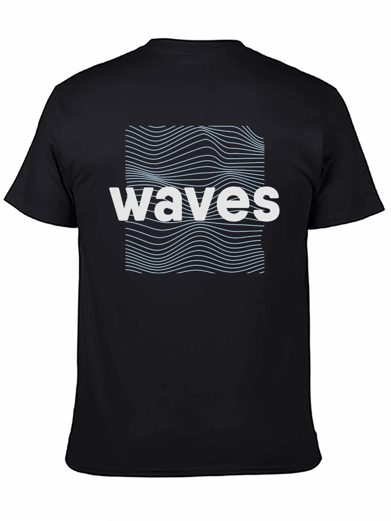 Waves Graphic Tee - Cool Black T-Shirt