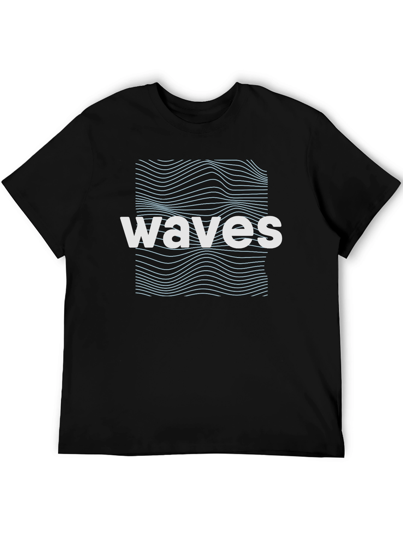 Waves Graphic Tee - Cool Black T-Shirt