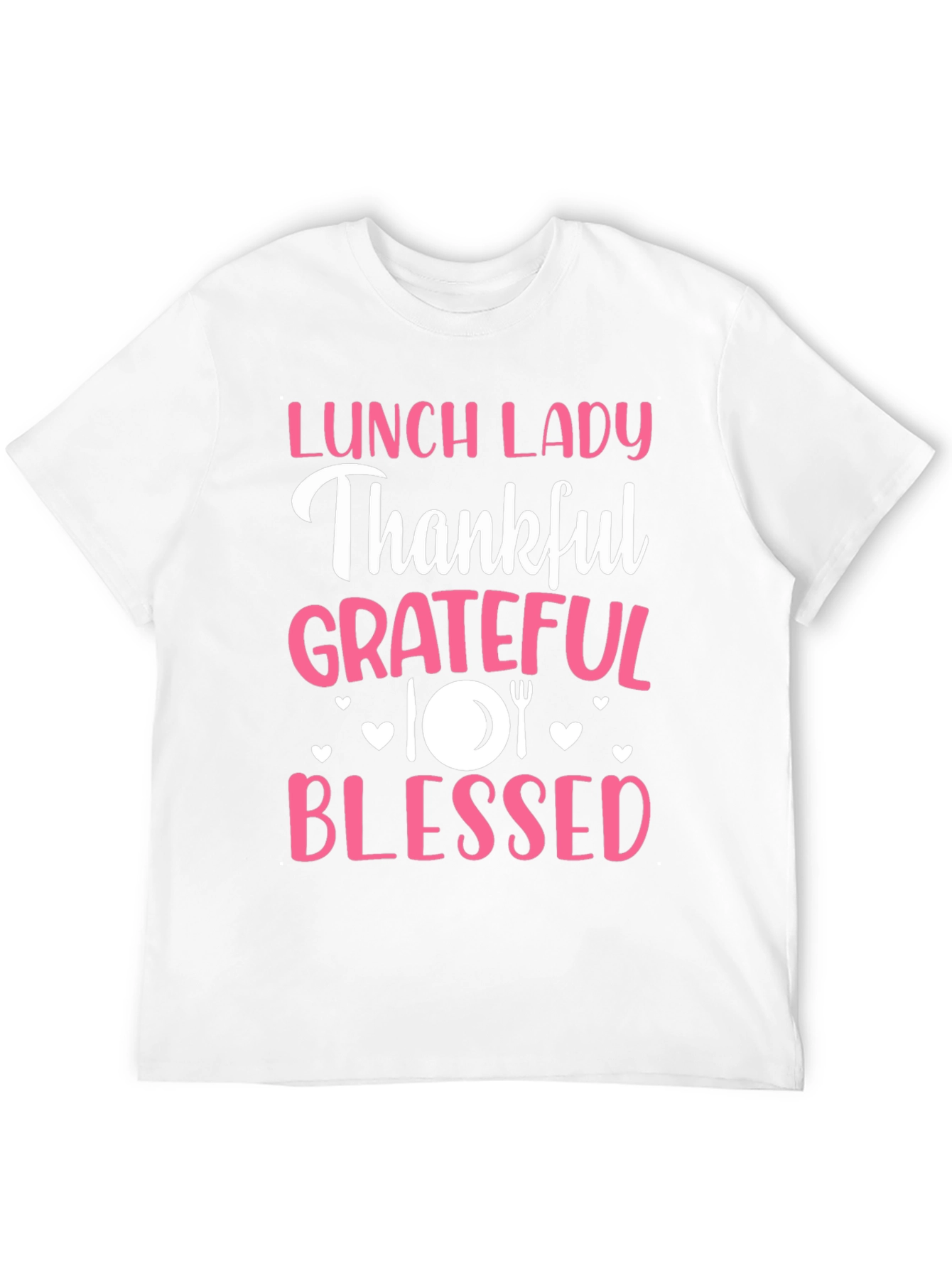 Lunch Lady Thankful Grateful Blessed T-Shirt