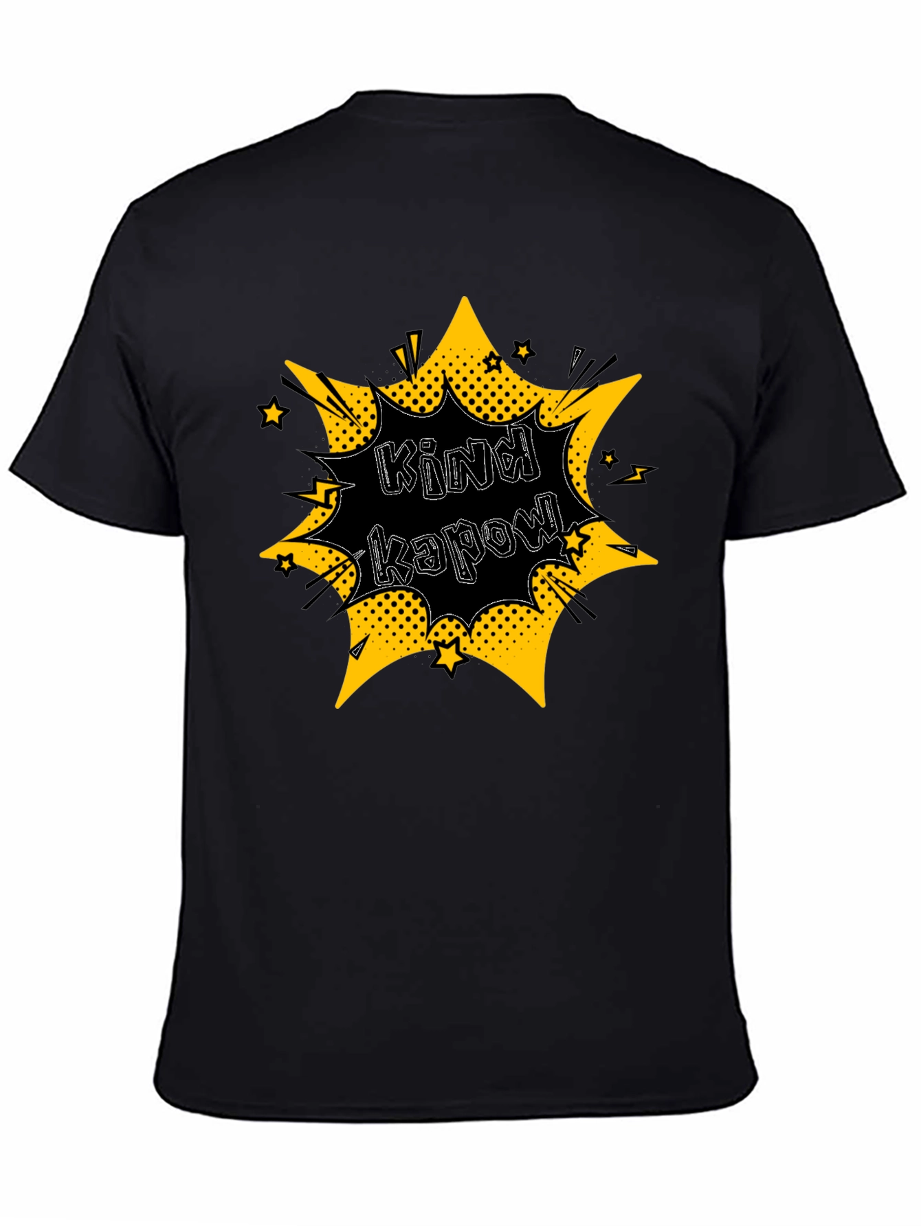 Kind Kapow! Graphic Print Black T-Shirt