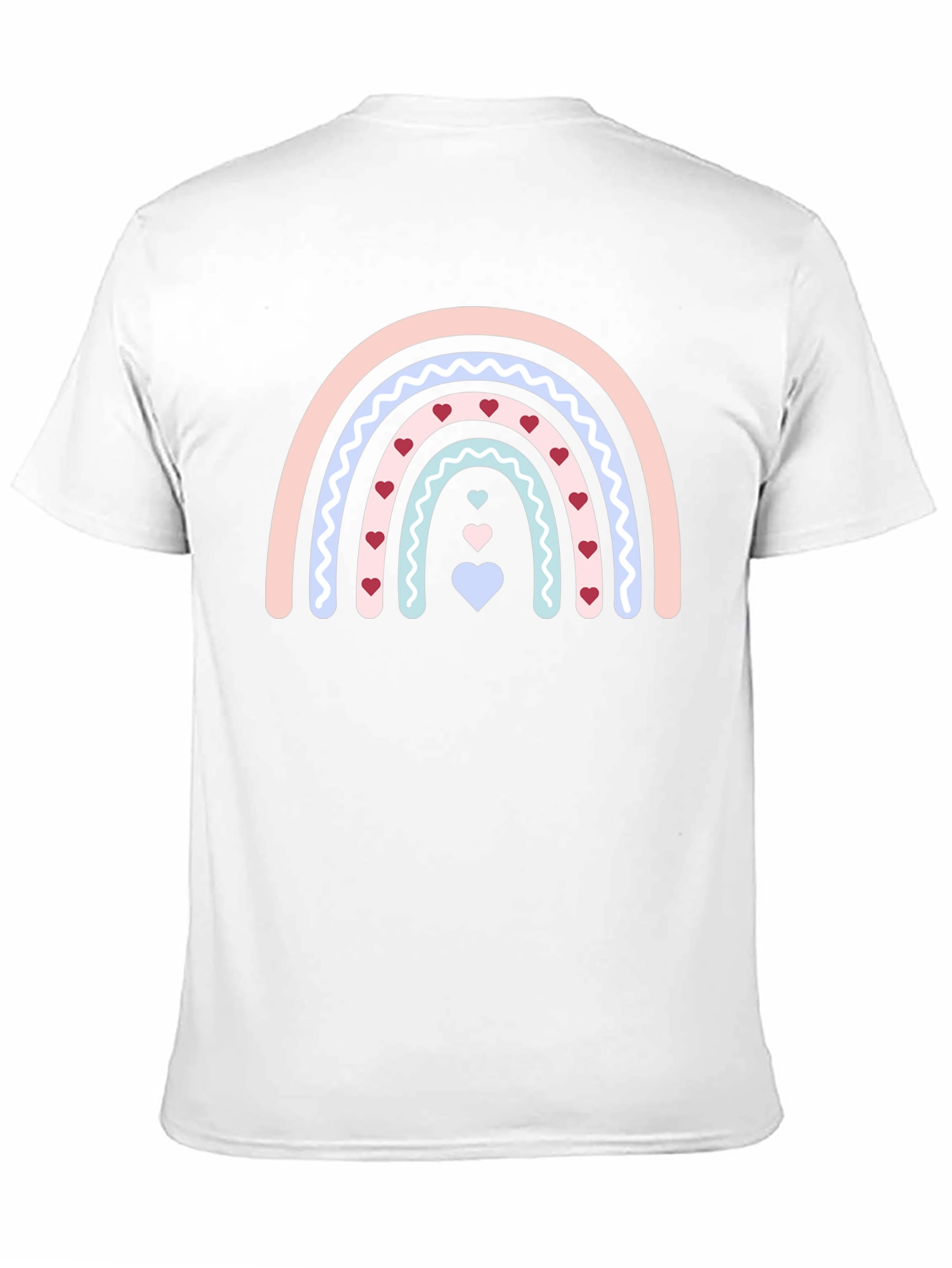 Heart Rainbow Graphic Tee - Black