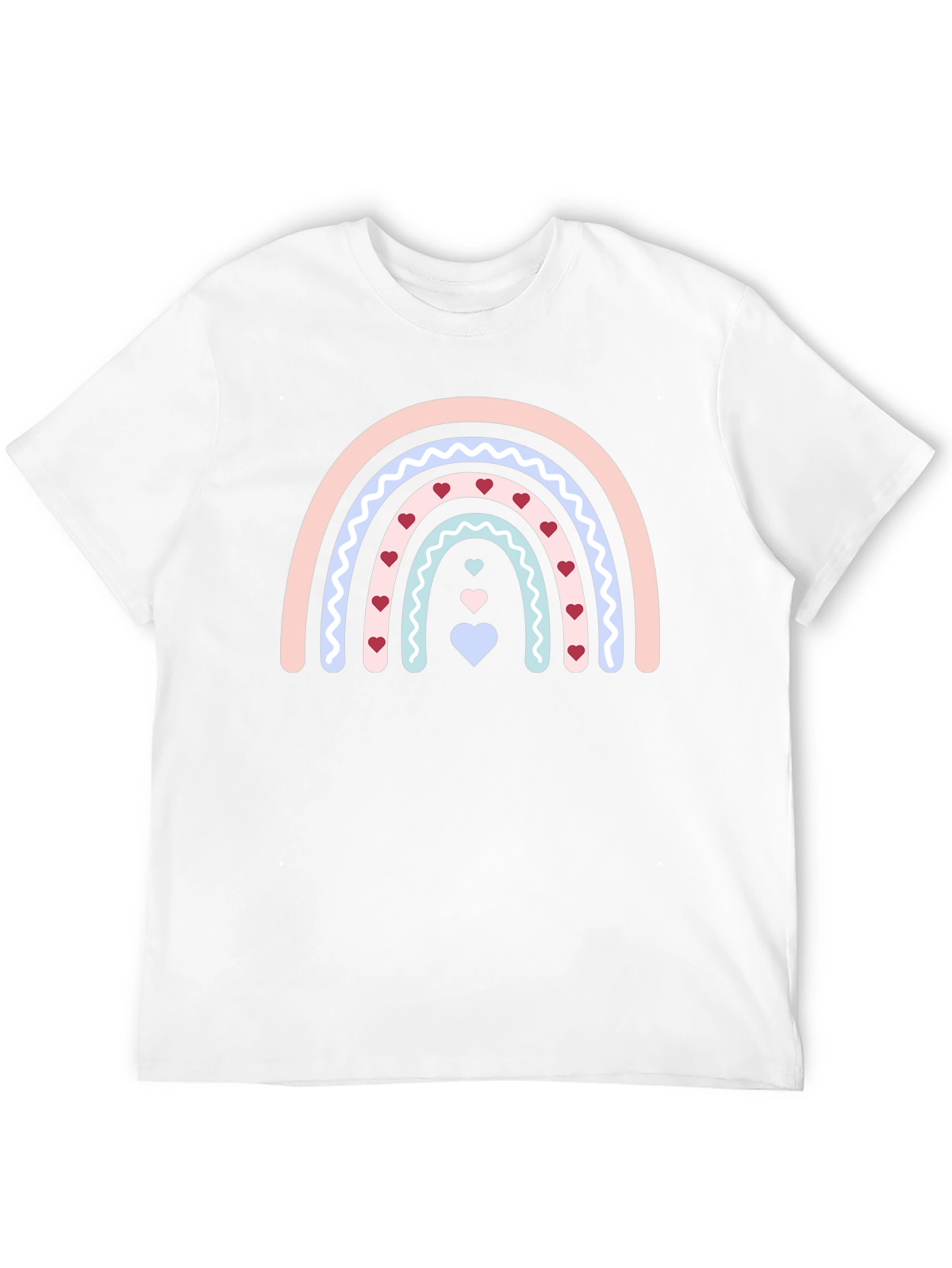 Heart Rainbow Graphic Tee - Black