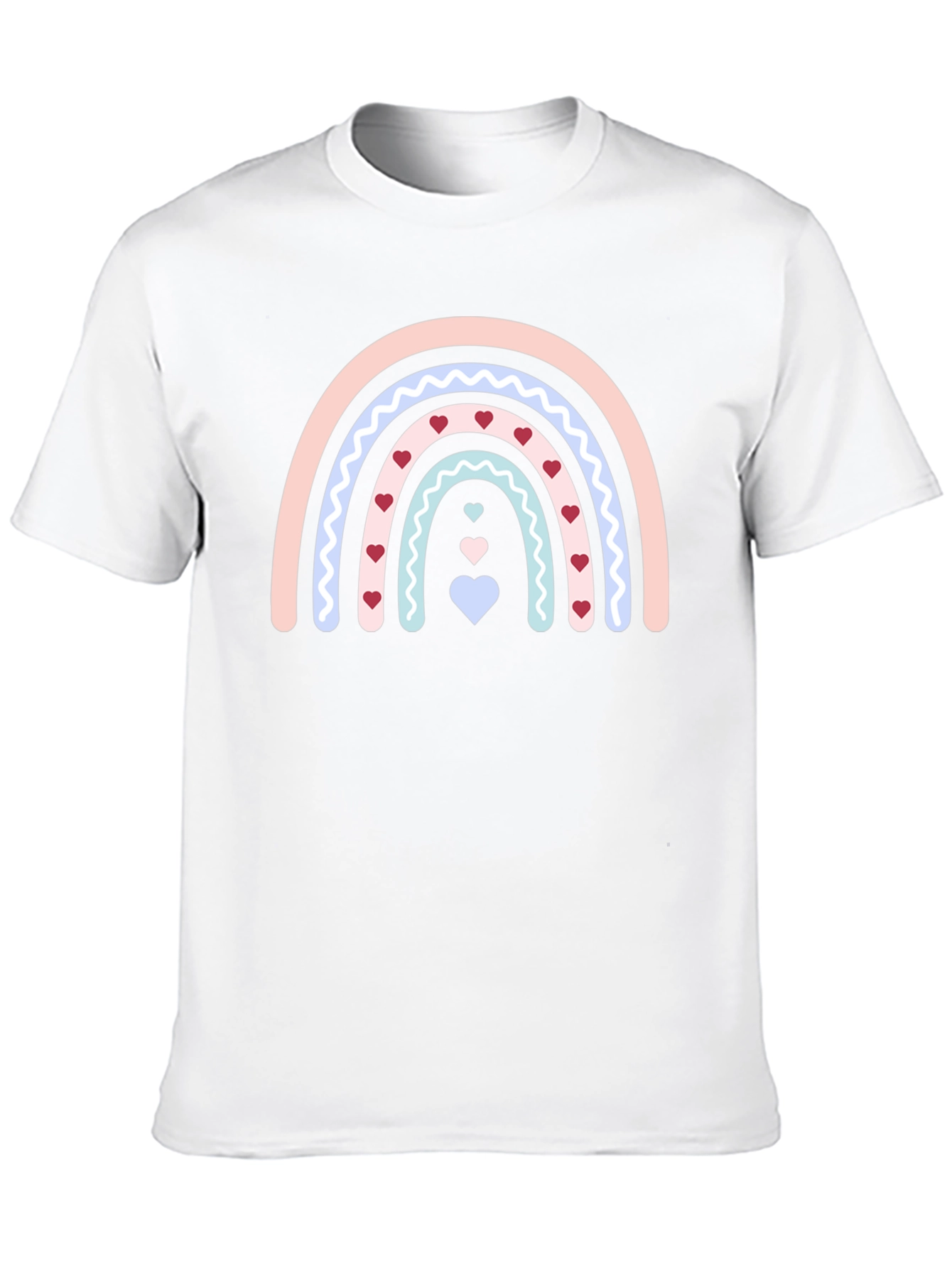 Heart Rainbow Graphic Tee - Black