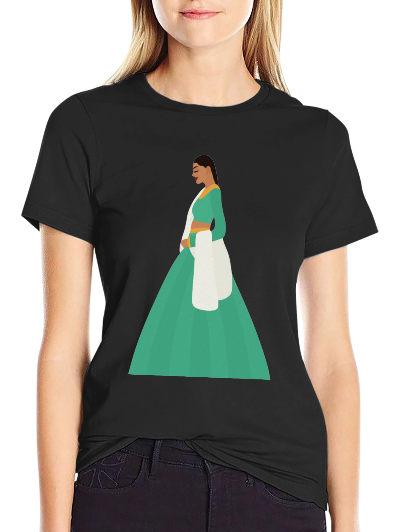 Elegant Woman Graphic Tee - Modern Style