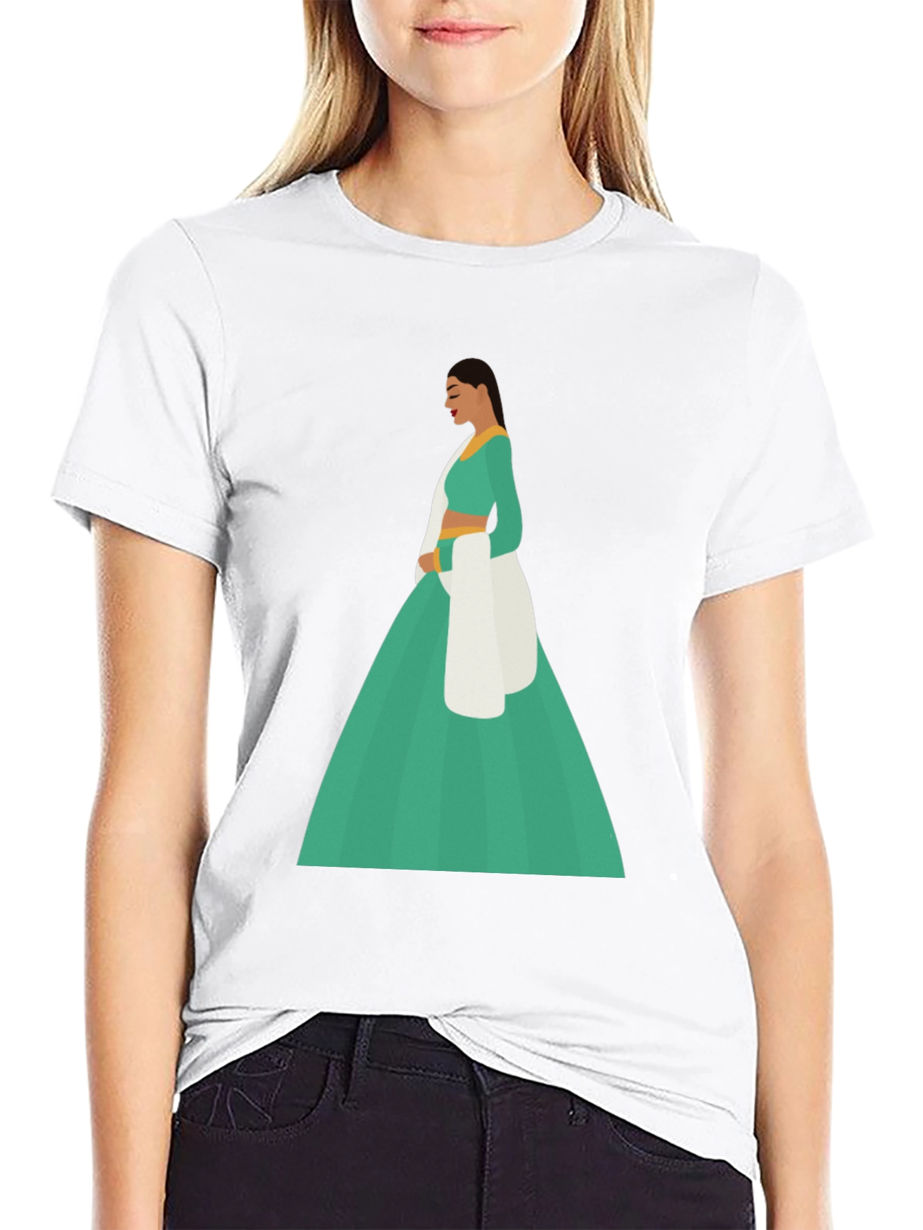 Elegant Woman Graphic Tee - Modern Style