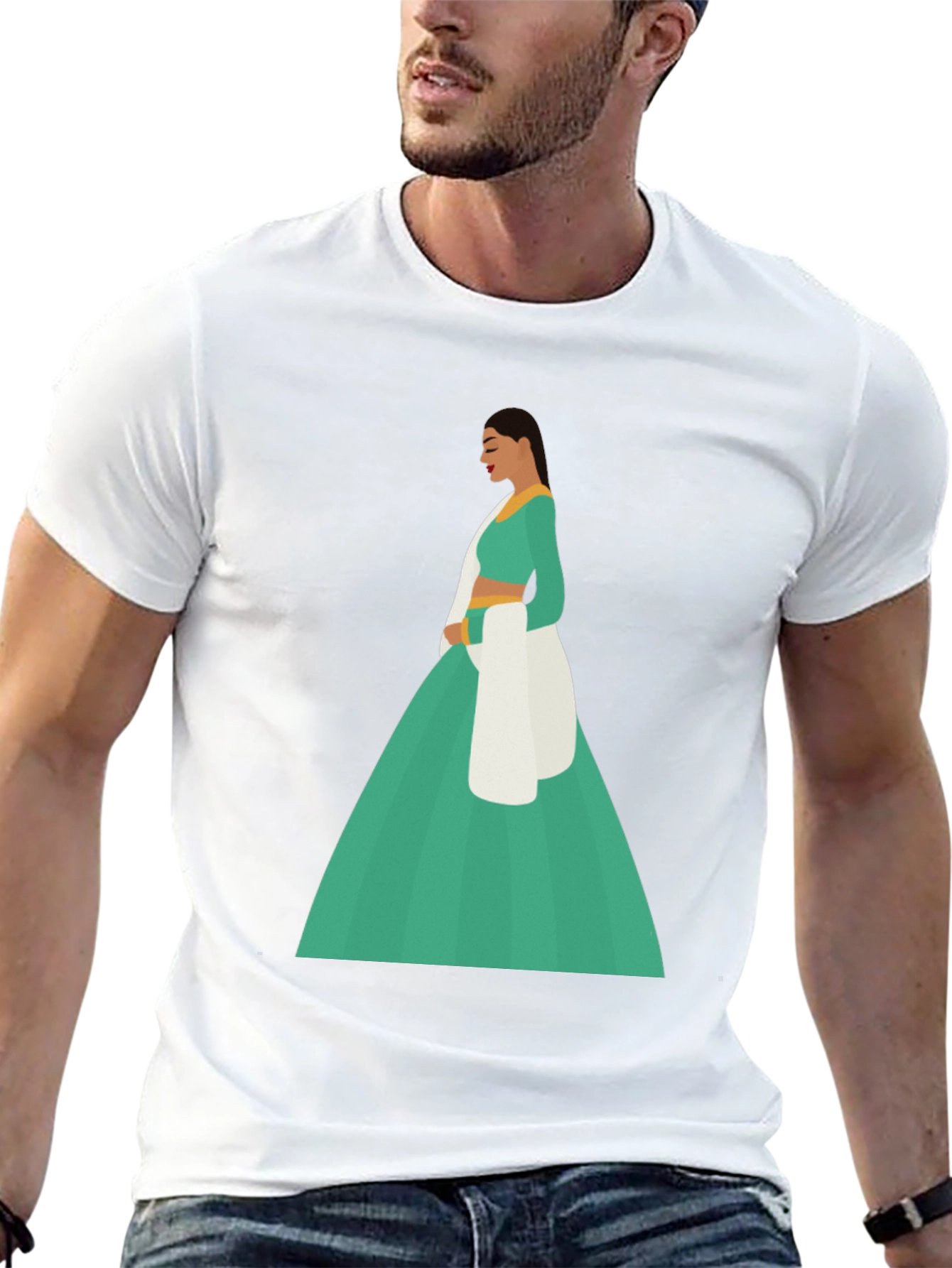Elegant Woman Graphic Tee - Modern Style
