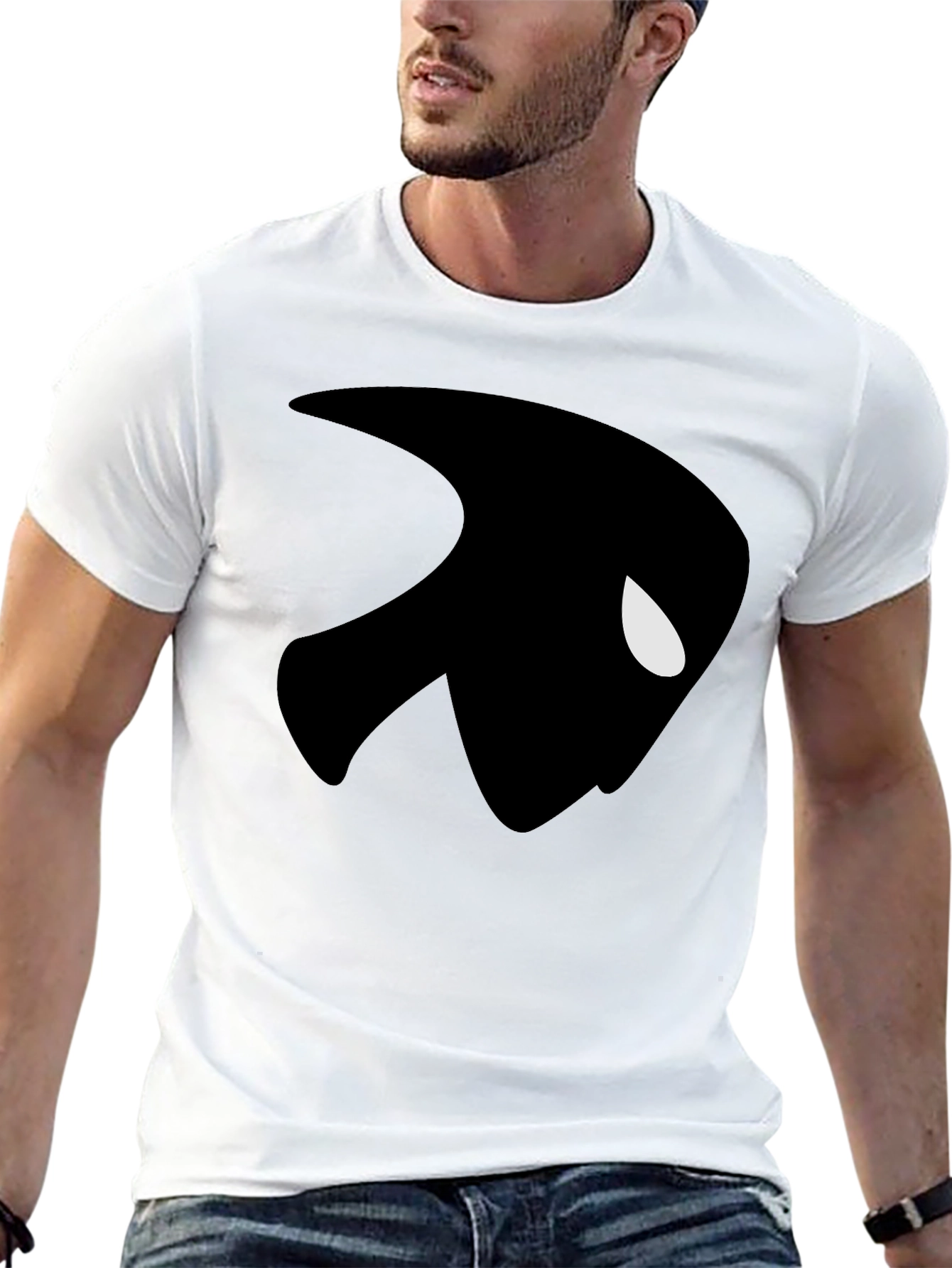 Mystery Man Graphic T-Shirt - Black