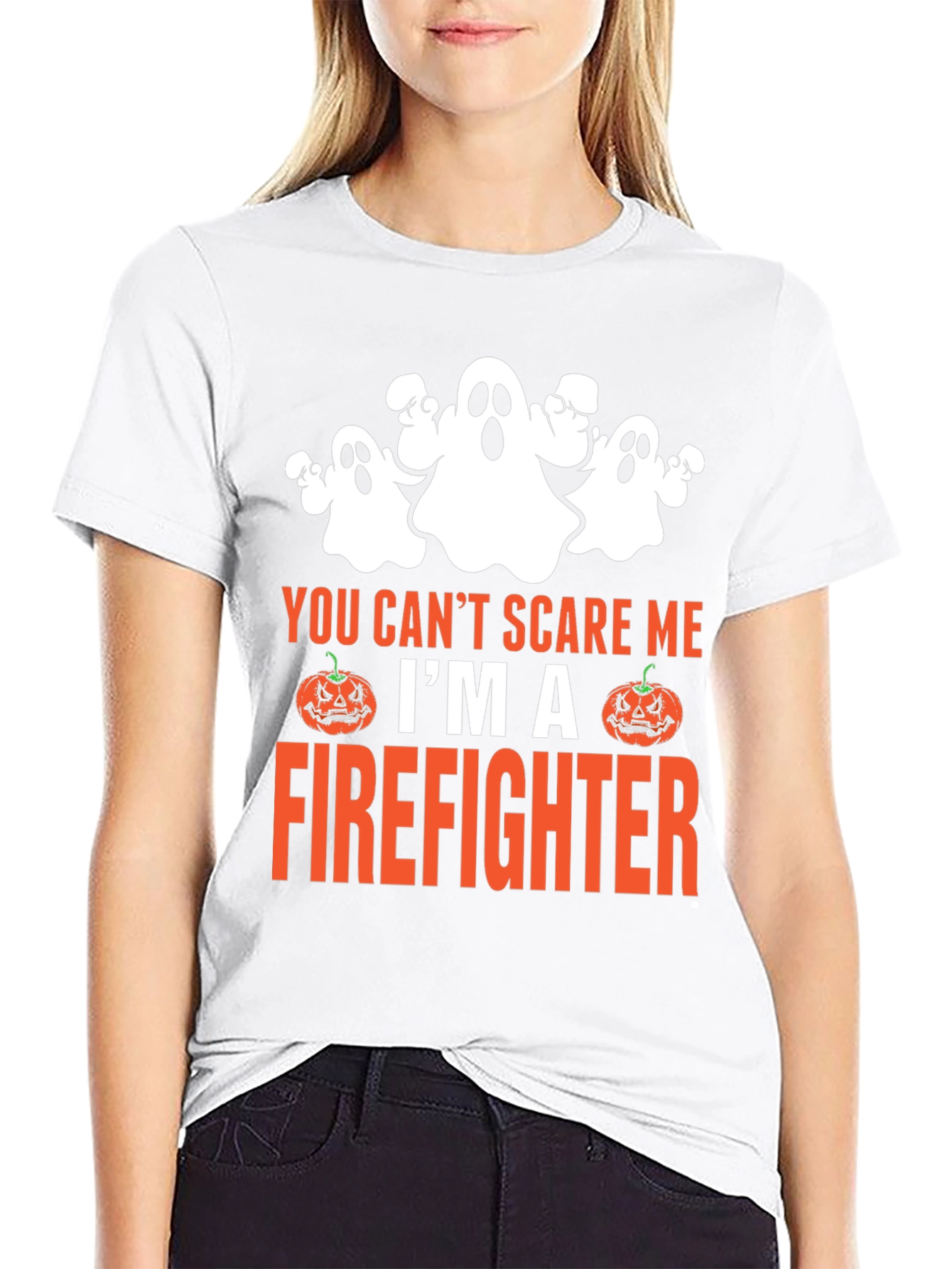 Firefighter Halloween T-Shirt - You Cant Scare Me!
