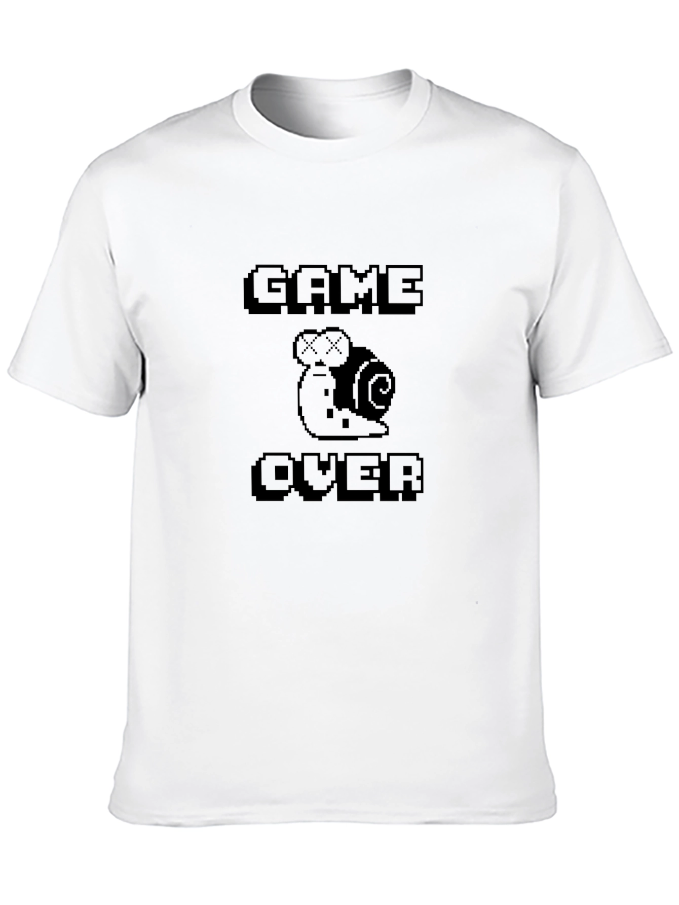 Game Over Snail Black T-Shirt