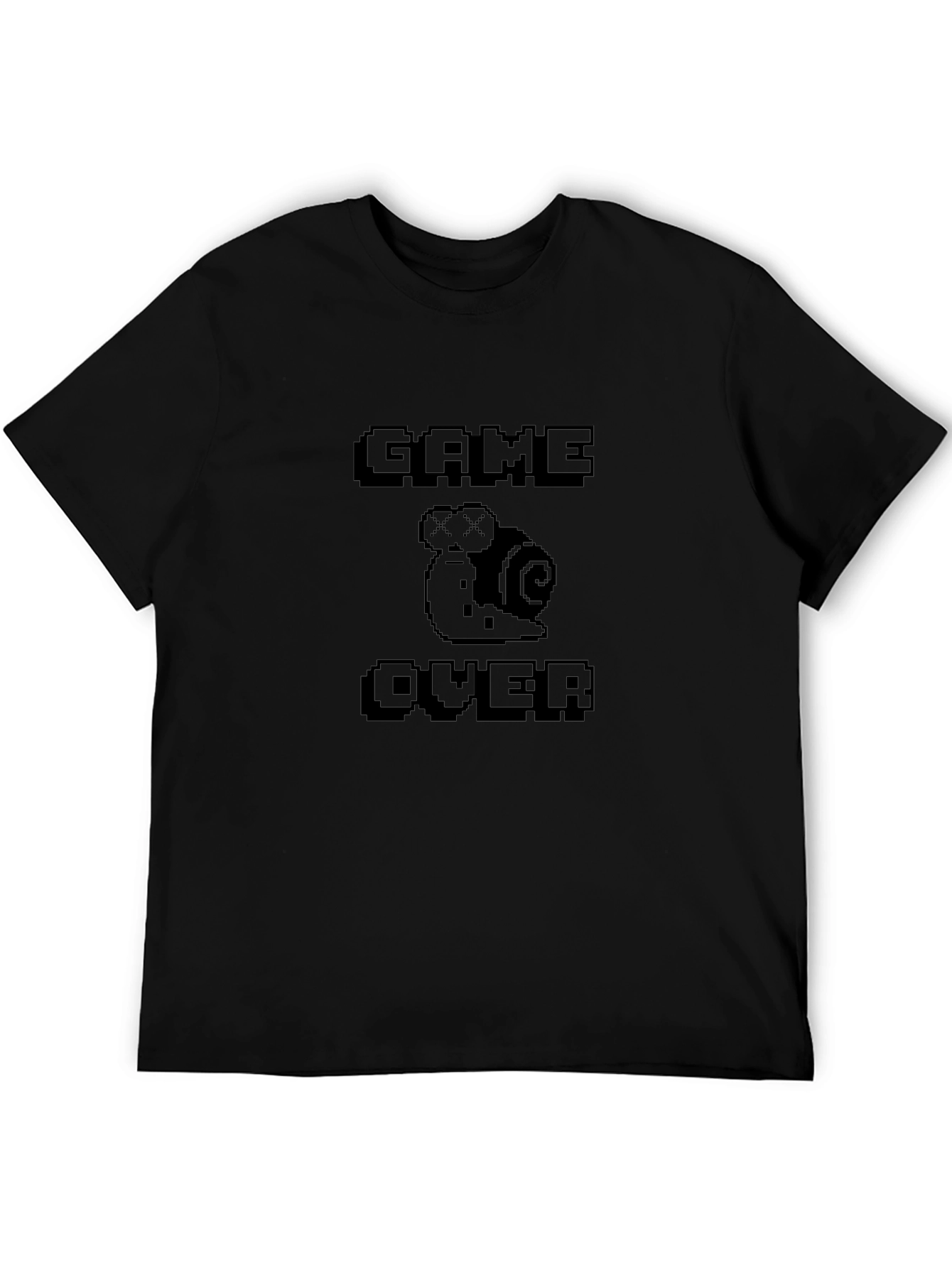 Game Over Snail Black T-Shirt