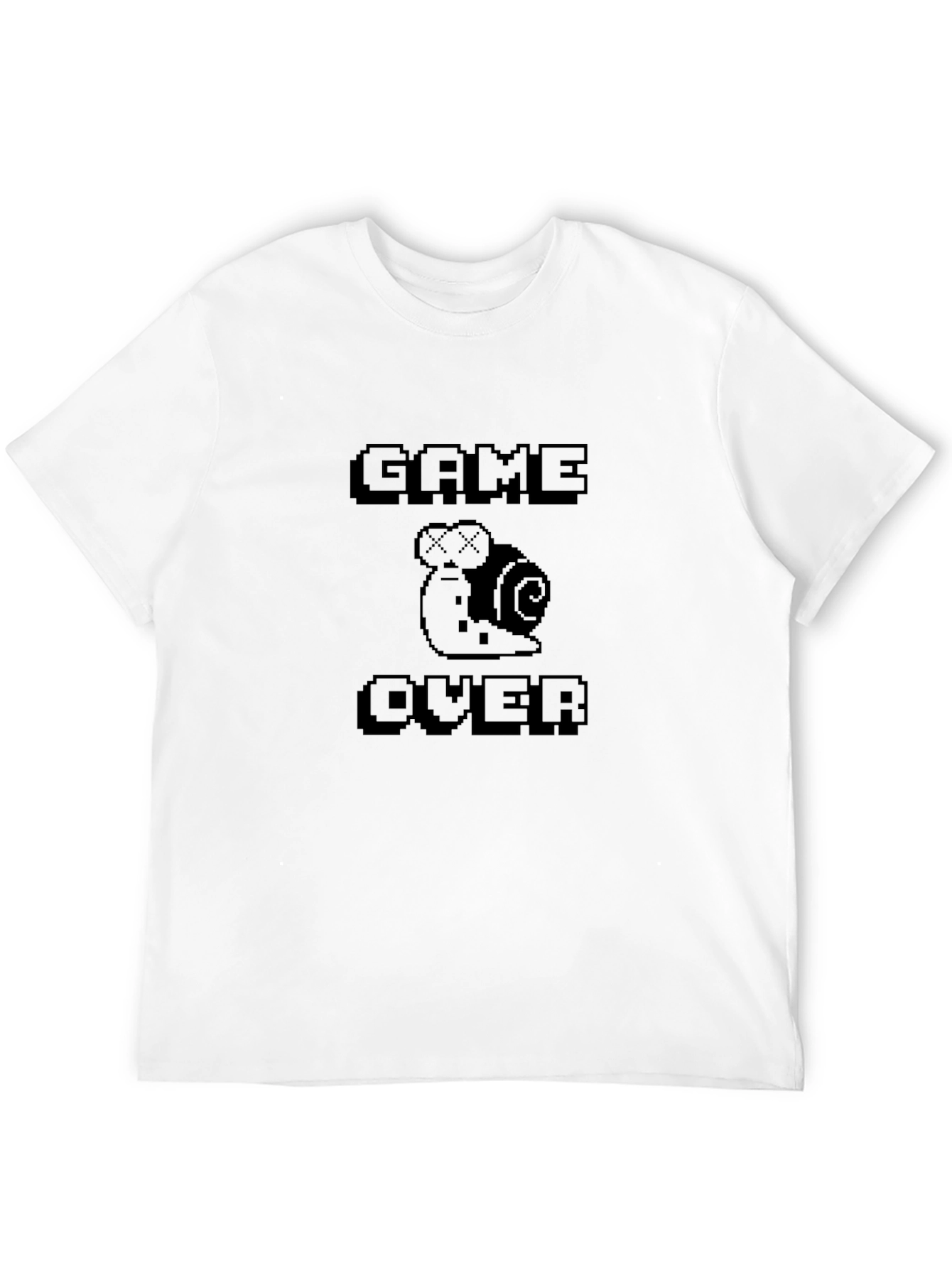Game Over Snail Black T-Shirt