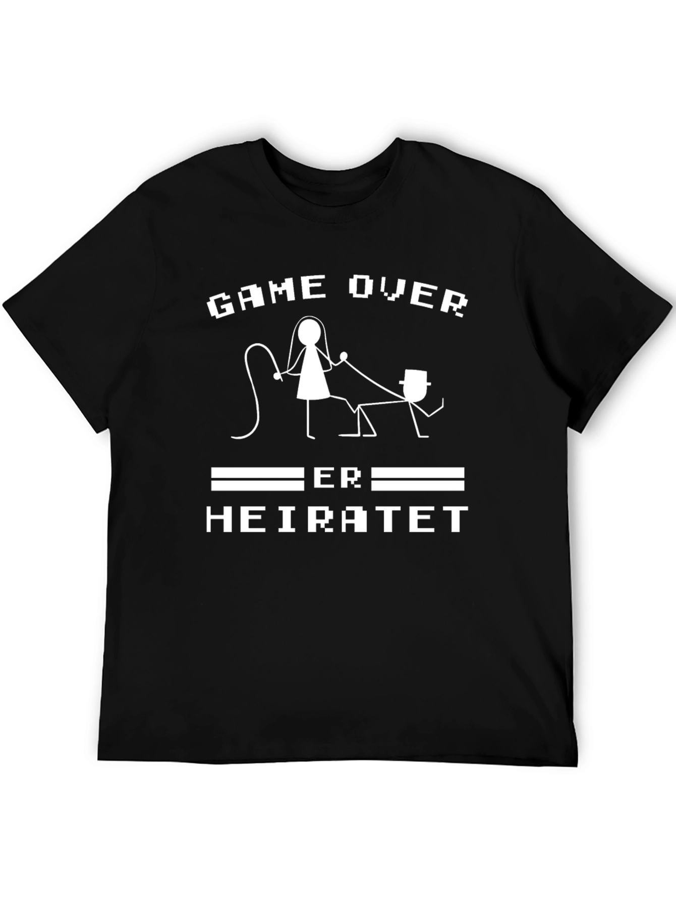 Game Over ER HEIRATET Funny Wedding T-Shirt