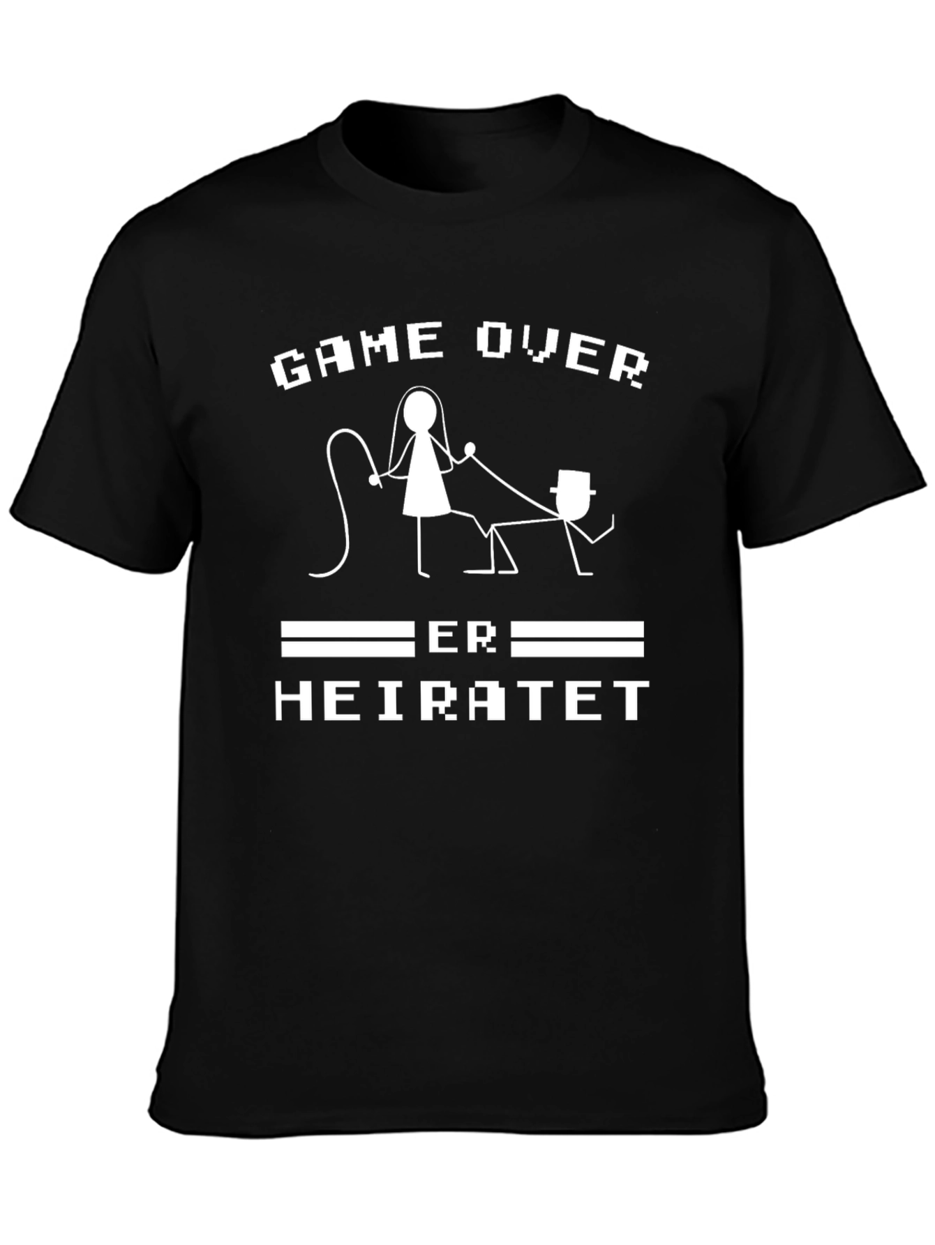 Game Over ER HEIRATET Funny Wedding T-Shirt